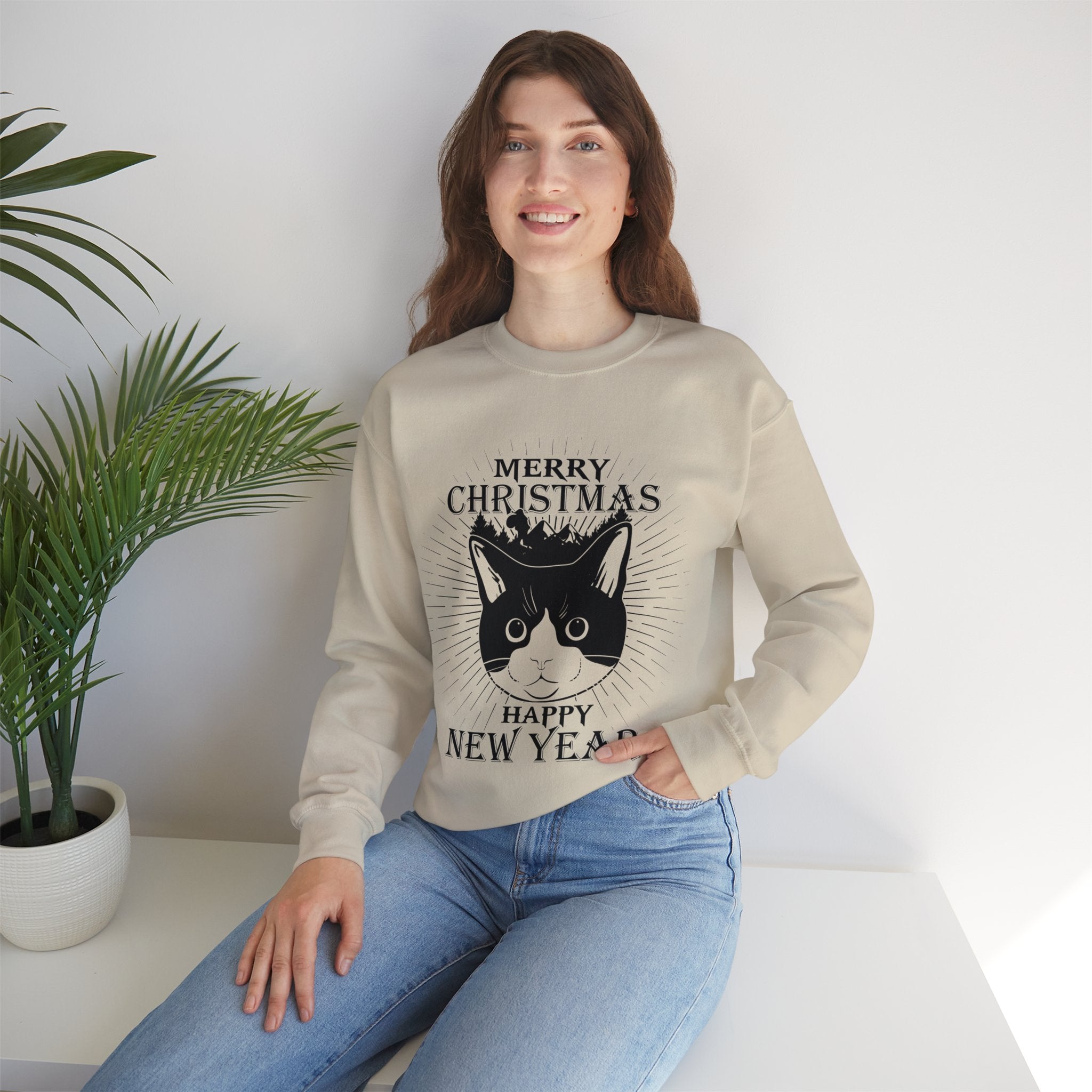 Meowy Christmas Sweatshirt, Cat Christmas Shirt, Cat Lover Christmas, Cute Christmas Shirt, Kitten Christmas, Animal Lover, Cat Mom Christmas