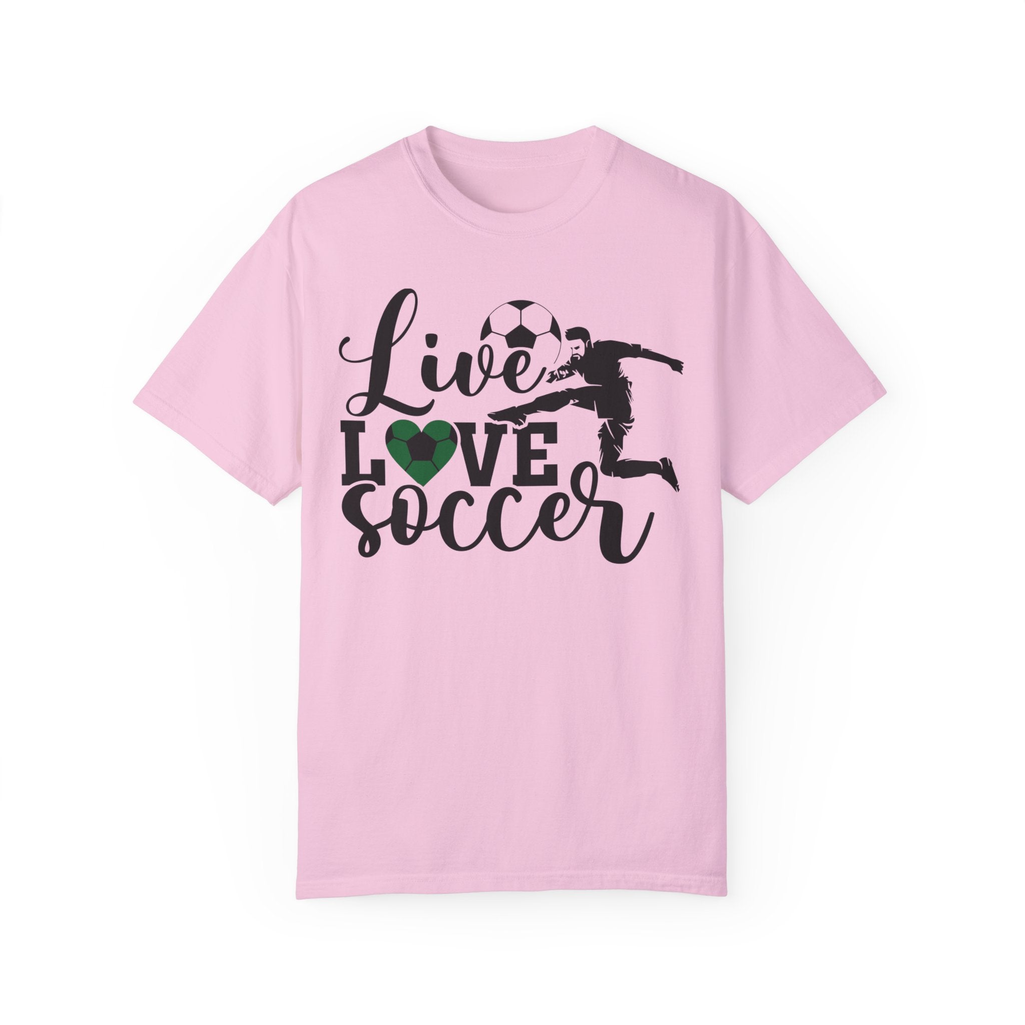 Live Love Soccer T-Shirt With Soccer Ball For Soccer Players