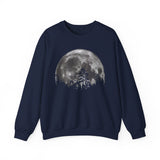 Moon & Cabin Sweatshirt, Men’s Graphic Tees, Moon Shirt, Men Printed Shirt Men’s/Unisex, Nature Gifts for Men, Astronomy Gifts