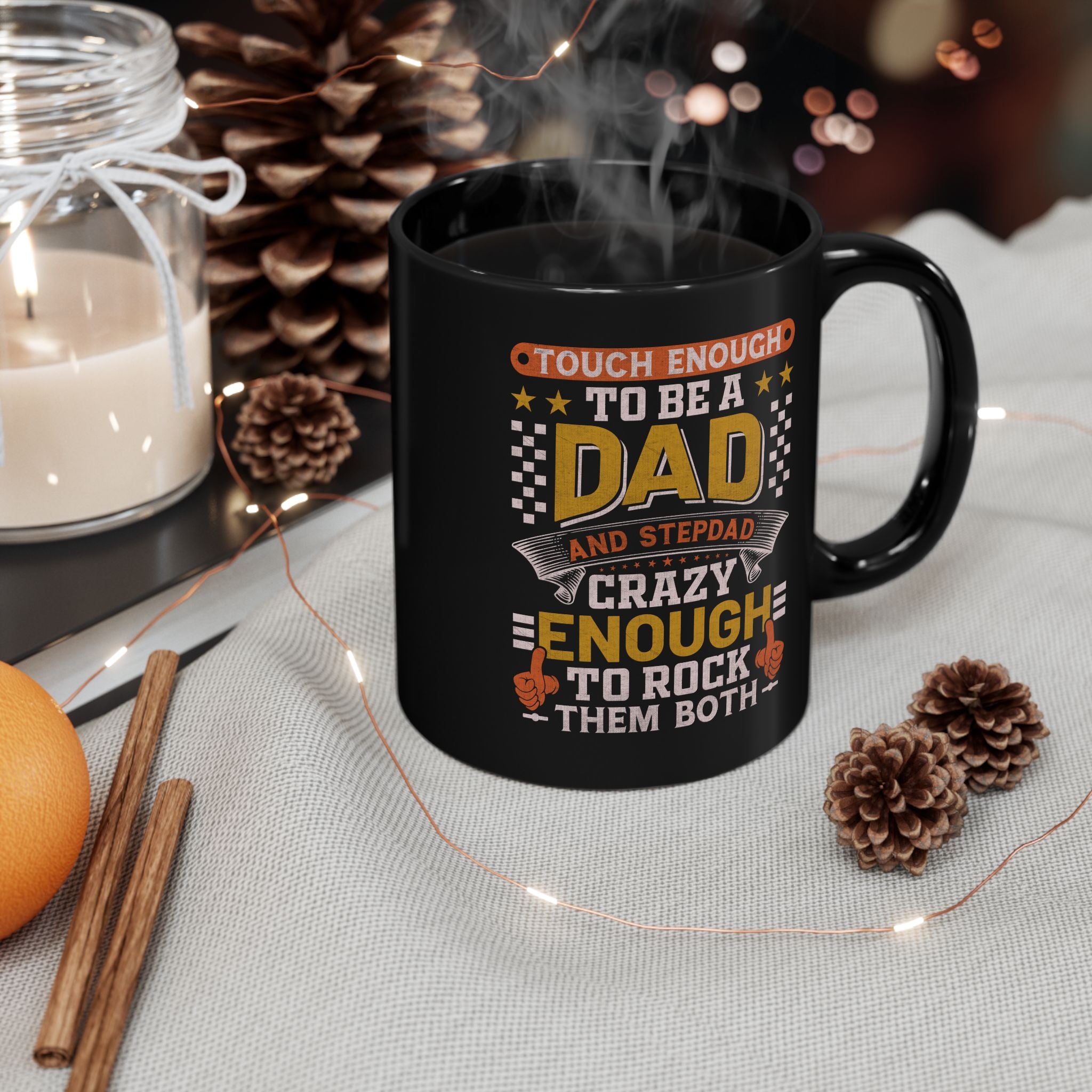 Tough Enough To Be A Dad & Step Dad Crazy Enough Coffee Mug, Step dad gifts, coffee mug for stepdad, funny coffee mug, novelty coffee cup, birthday gift