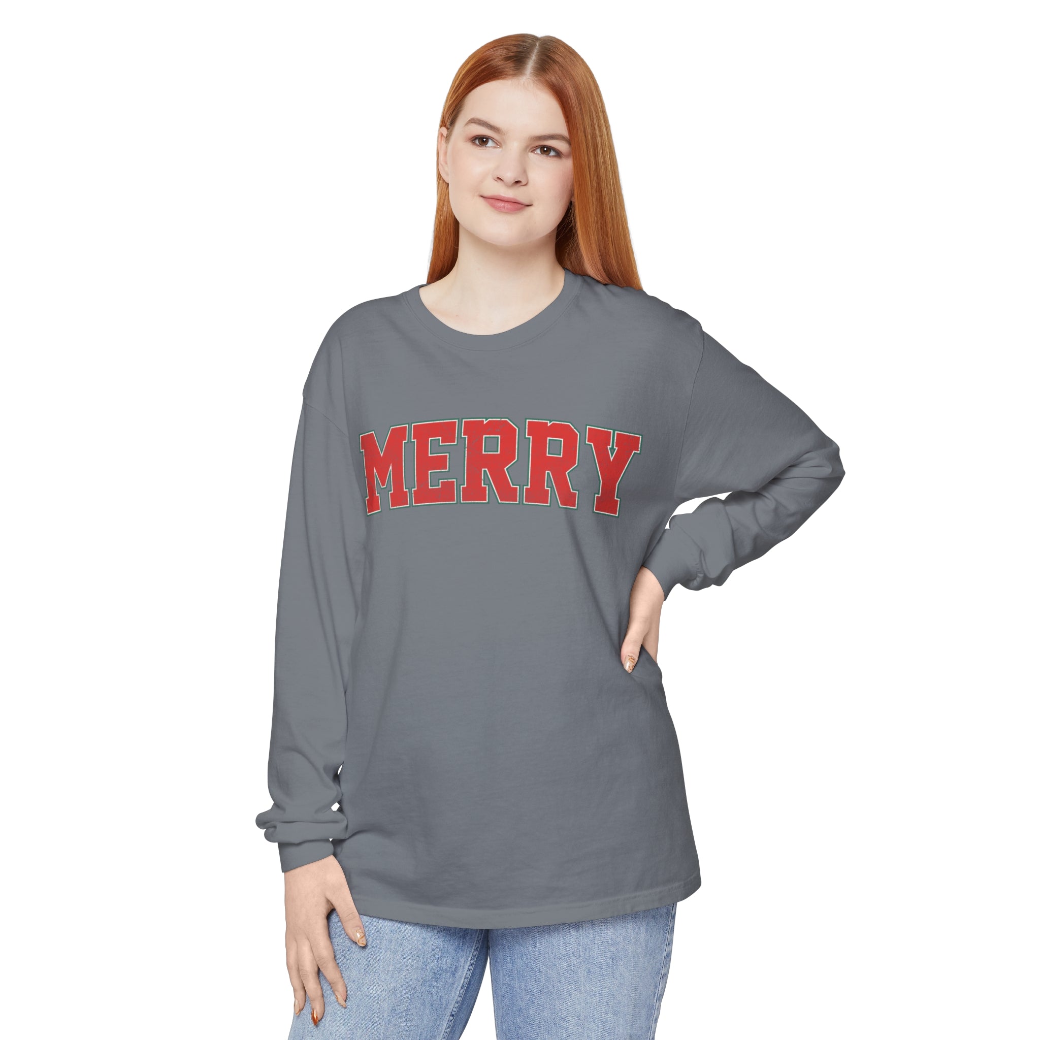 Long Sleeve Merry Shirt, Christmas Long Sleeve Shirt, Christmas Gift, Merry Christmas Tee, Merry Christmas Long Sleeve Shirt