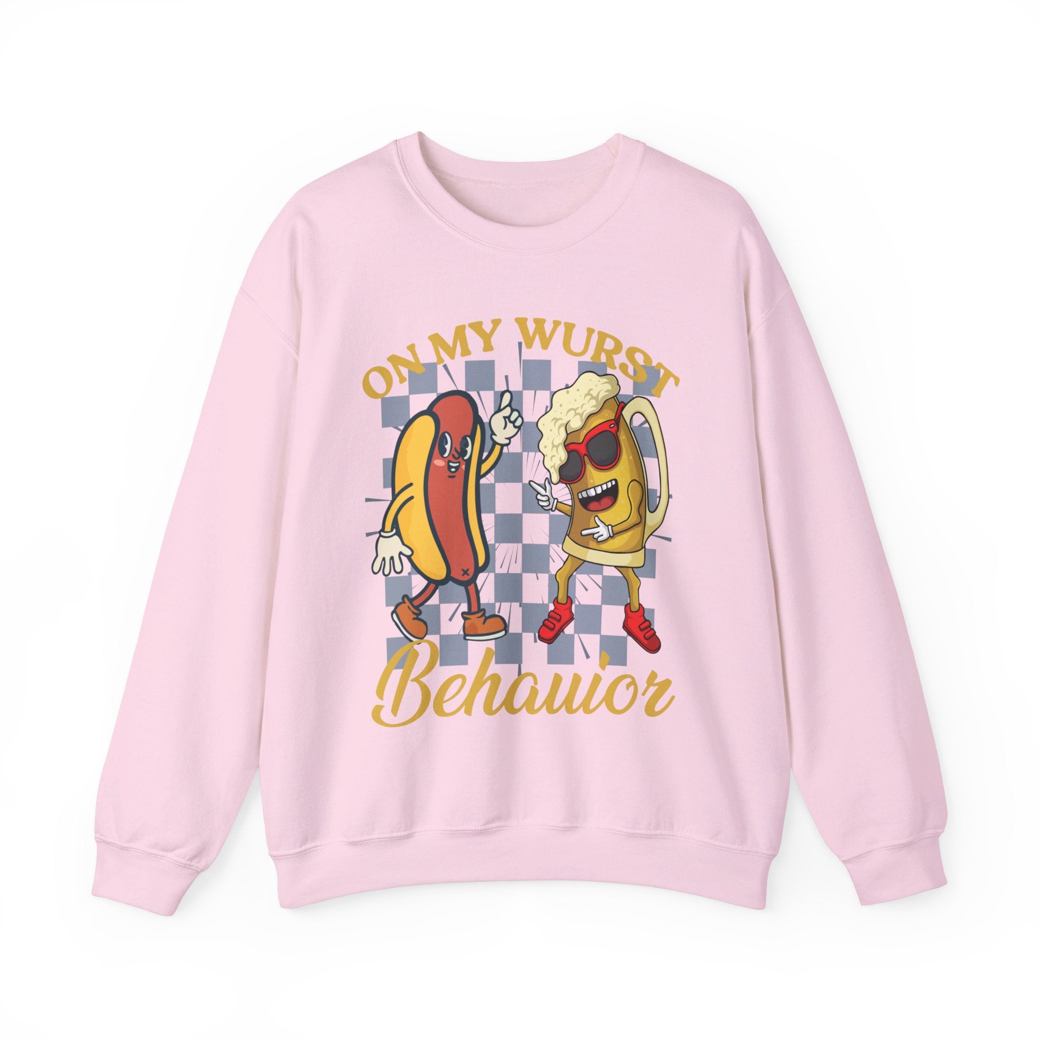 Funny Oktoberfest Sweatshirt, Wurst Behavior Schnitzel Faced Sweater, Group Drinking Shirts, Oktoberfest Shirts