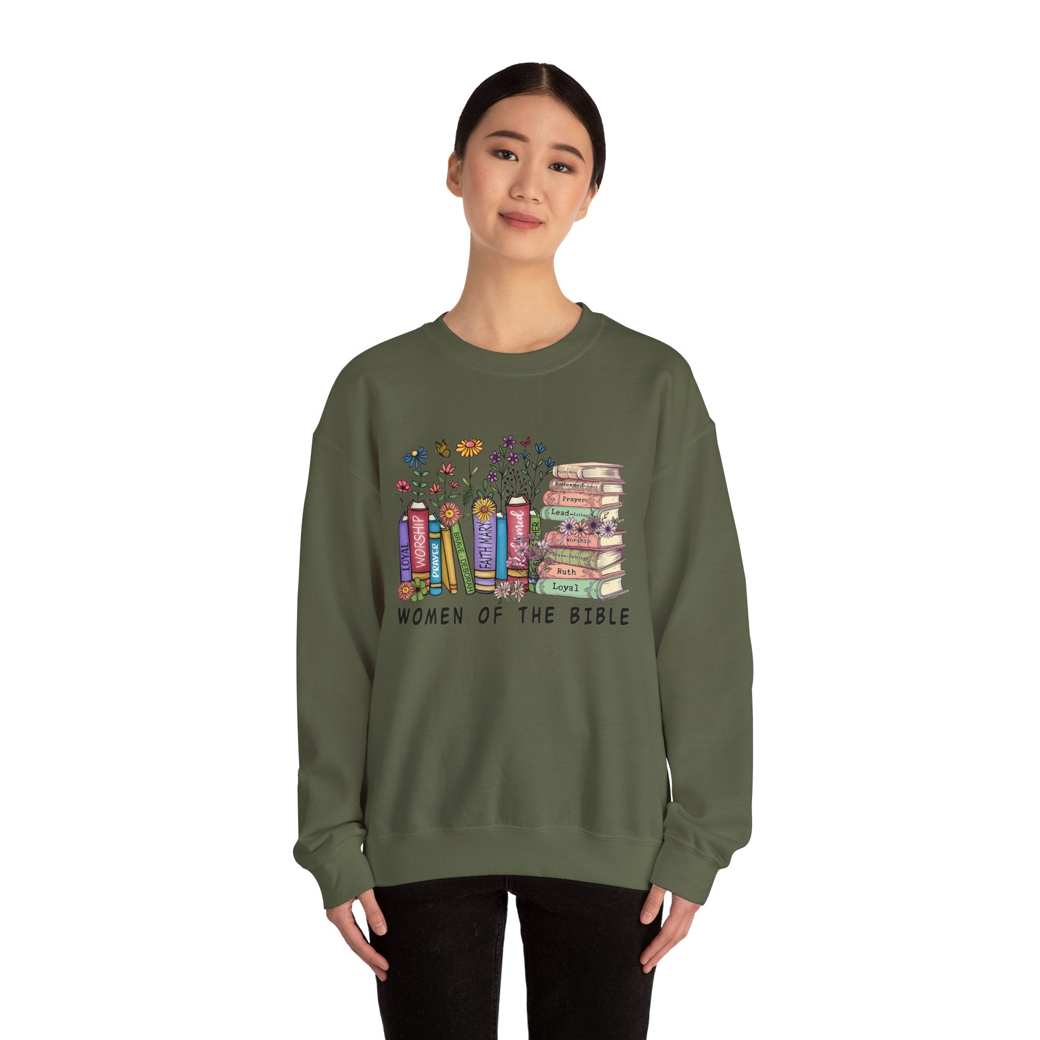 Women Of The Bible Sweatshirt, Floral Book Sweatshirt, Christian Women Sweatshirt, Jesus Book Shirt, Gift For Book Lover, Floral Shirt