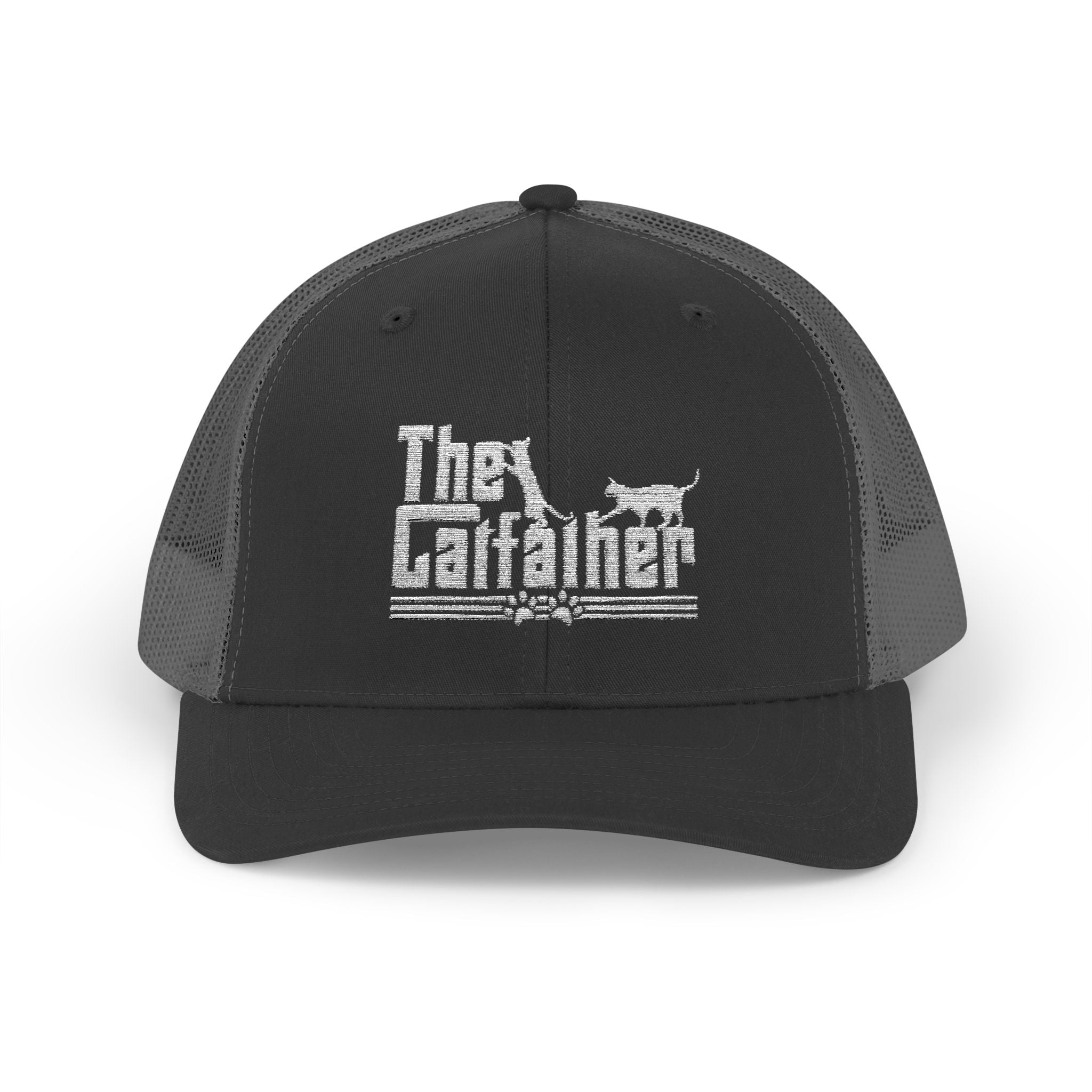 The Catfather Trucker Hat, Embroidered Cap, Cat Lover Gift for Dad, Fathers Day Gift, Cat Owner Gift for Husband, Cat Dad Hat, Trucker Cat Hat