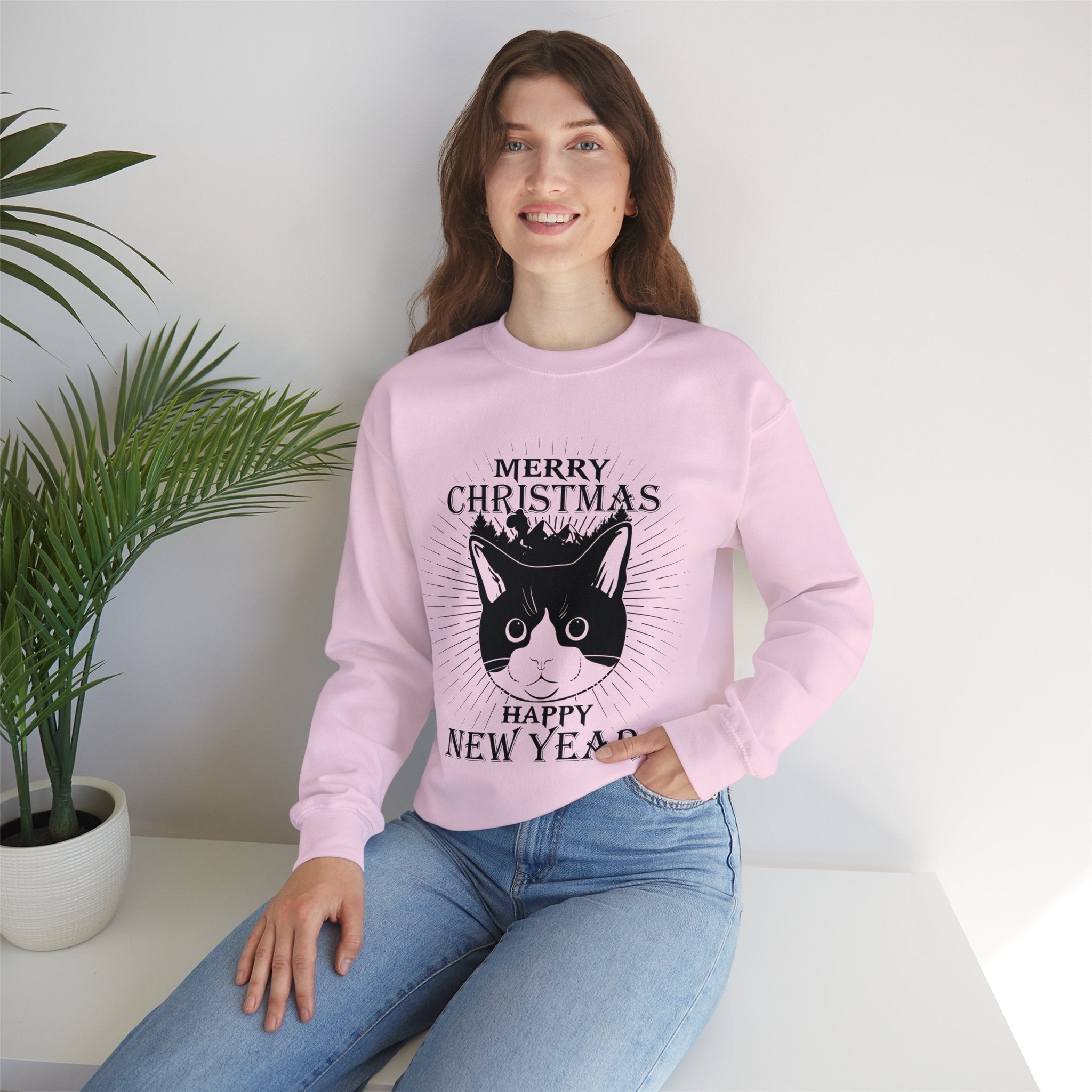 Meowy Christmas Sweatshirt, Cat Christmas Shirt, Cat Lover Christmas, Cute Christmas Shirt, Kitten Christmas, Animal Lover, Cat Mom Christmas