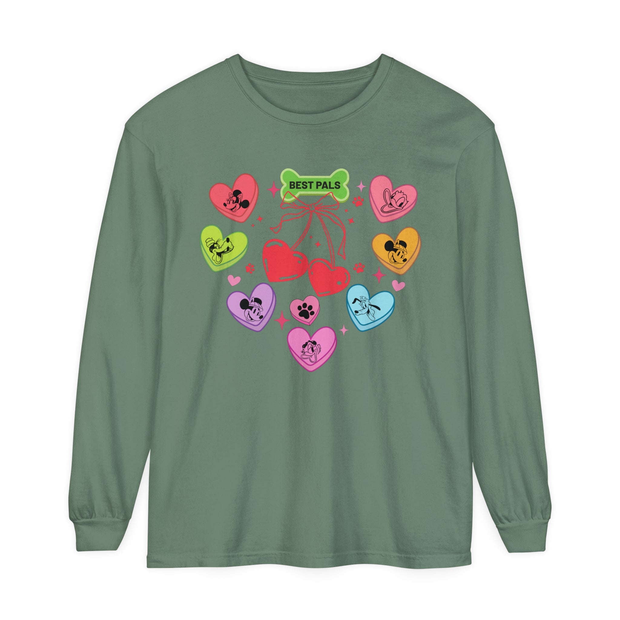 Mickey And Friends Valentine Long Sleeve, Disney Hearts Long Sleeve Tee, Love Sweat, Disney Valentines Shirt, Valentines Day Gift, Couple Shirt