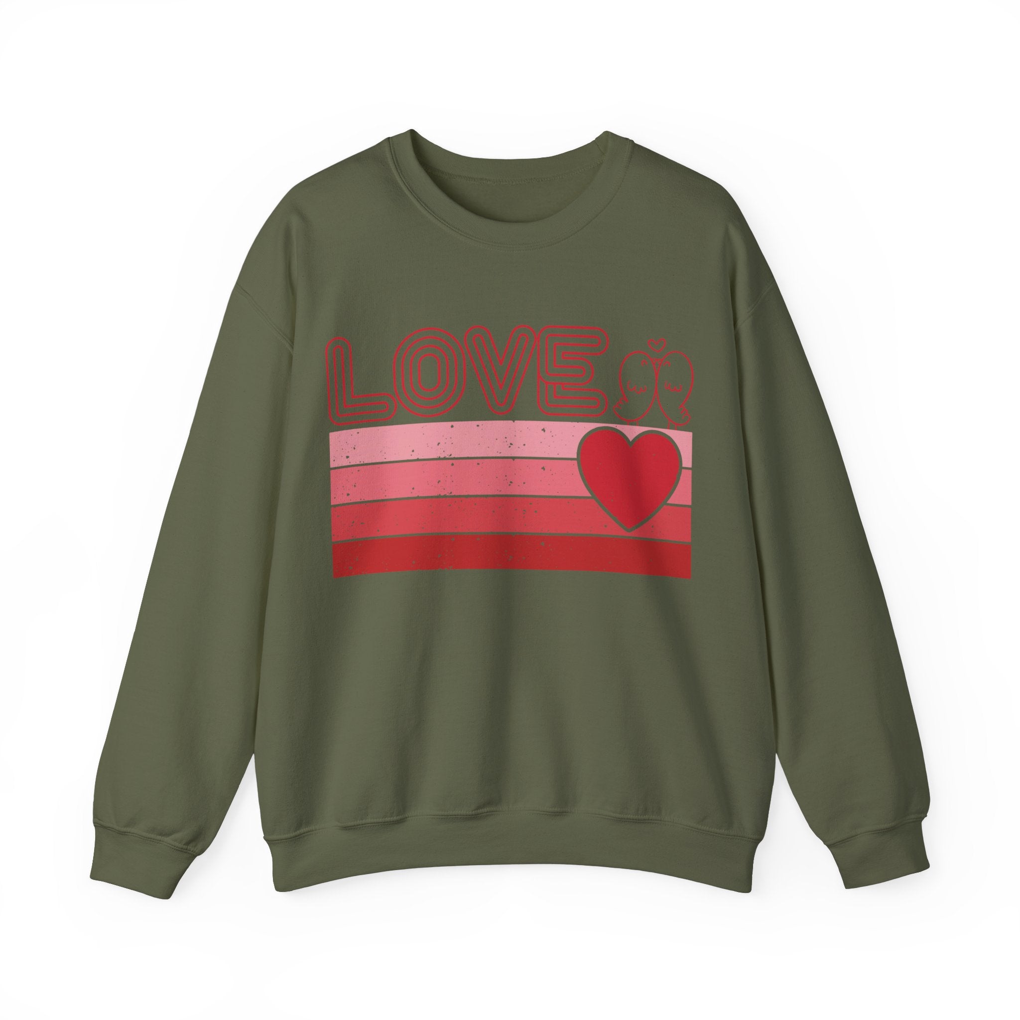 Retro Love Valentines Day Sweatshirt, Valentines Day Shirts For Woman, Heart Shirt, Cute Valentine Shirt, Valentines Day Gift, Valentines Gift