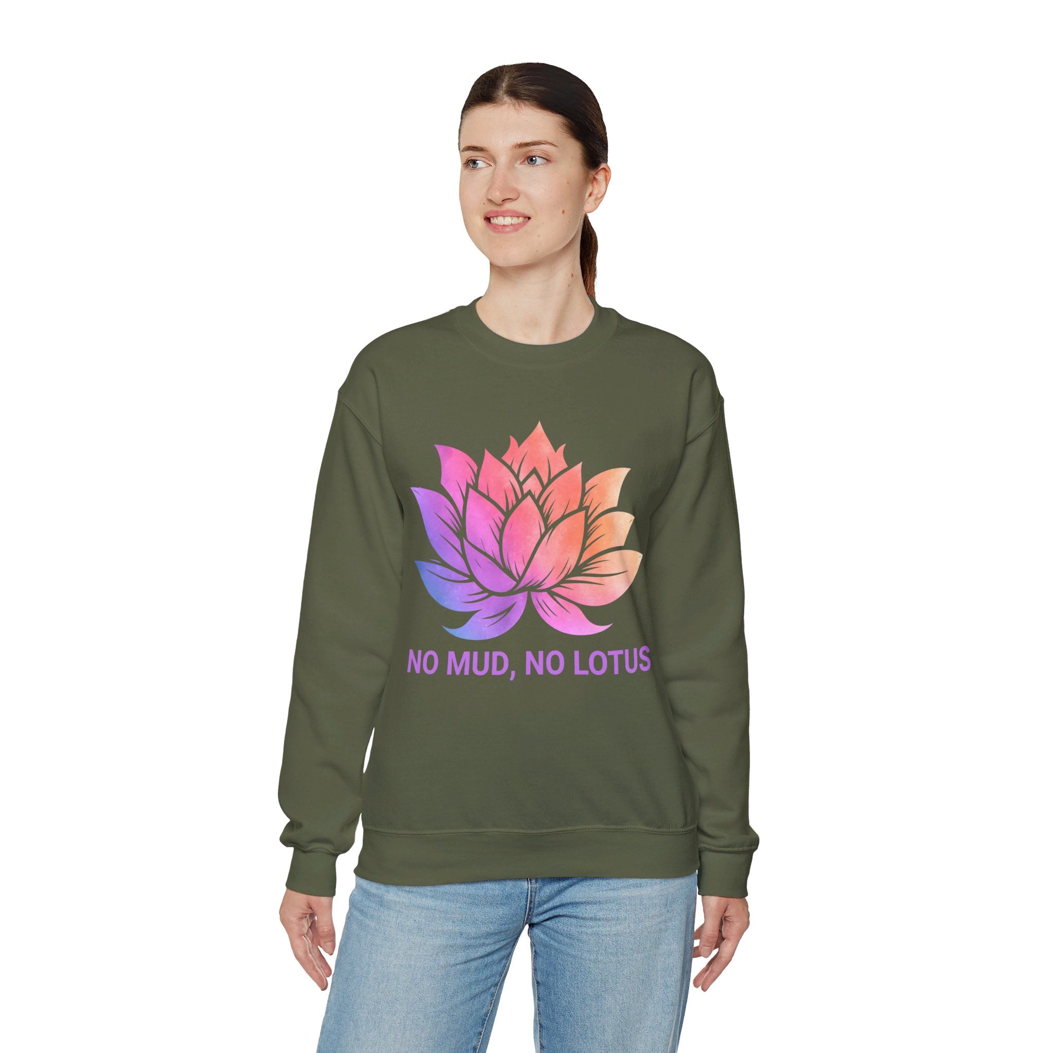 Meditation Shirt, Spiritual Shirt, Women's Yoga Shirt, Lotus Flower Tee, Zen Shirt, No Mud No Lotus, Meditation Gift, Buddhist Gift Tee