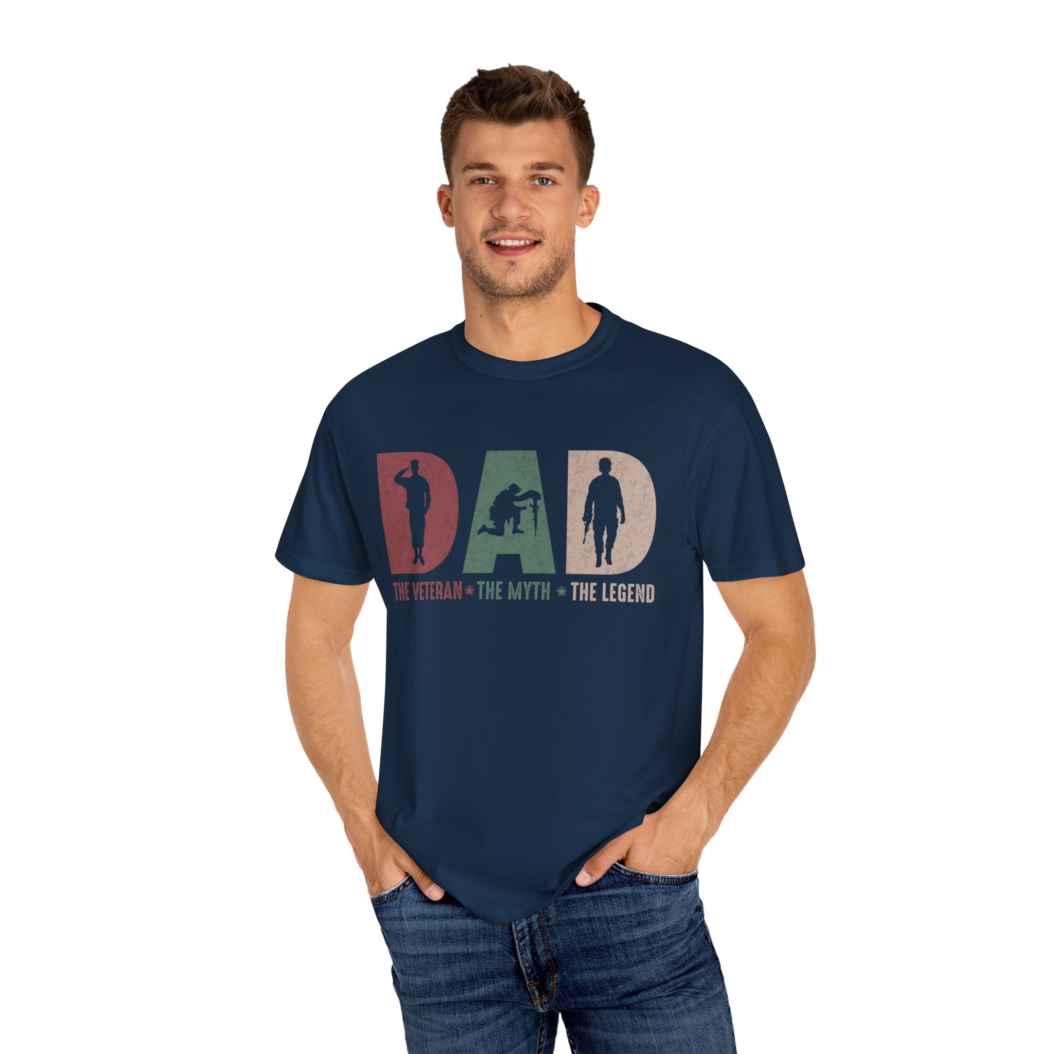 Dad The Veteran The Myth The Legend T-Shirt, Father's Day Gift, Father's Day Shirt, Gift for Veteran Dad