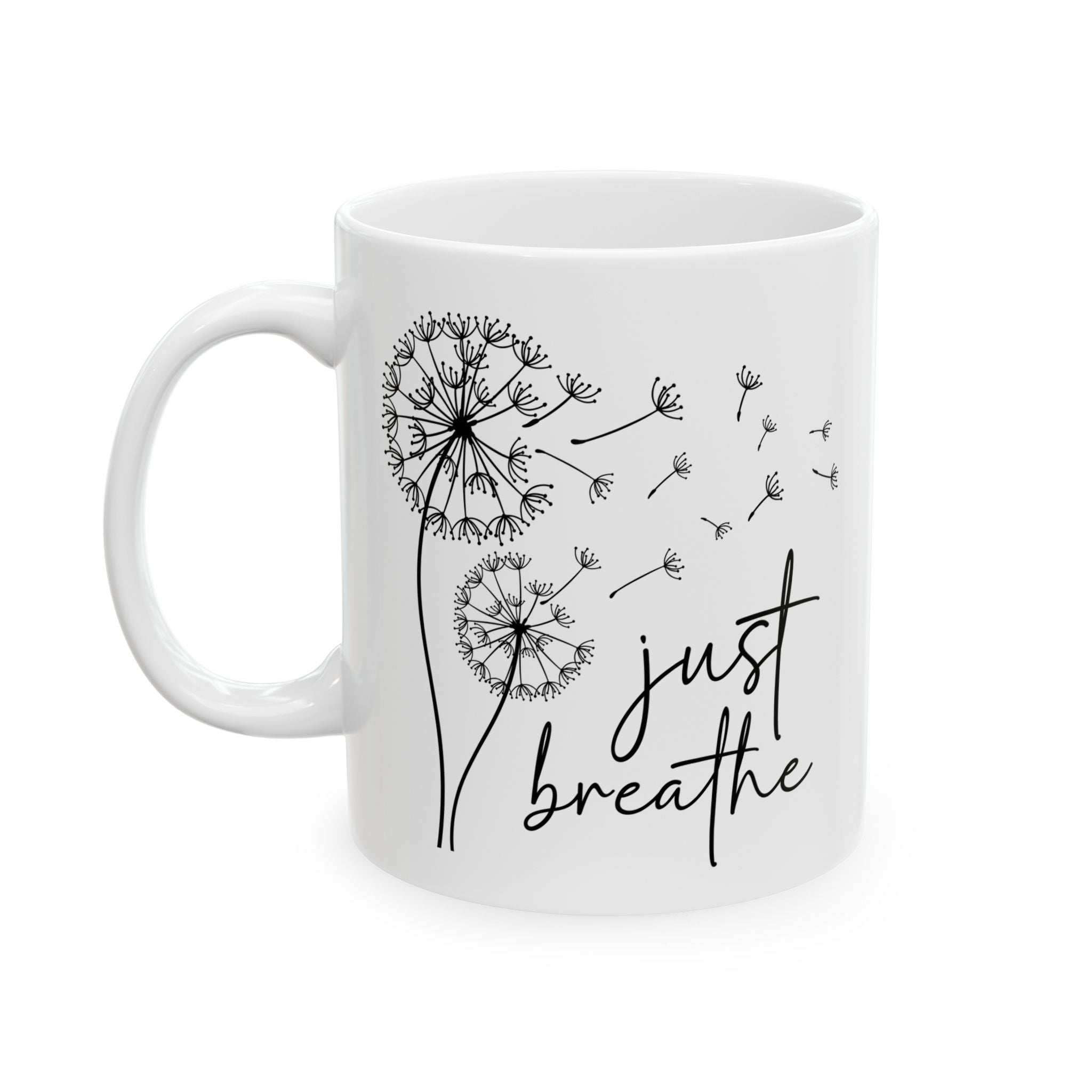 Just Breathe Mug, Inspirational Coffee Mug, Inhale Exhale, Gift For Friend, Keep Calm, Motivational, Gift For Friend, Friend Gift