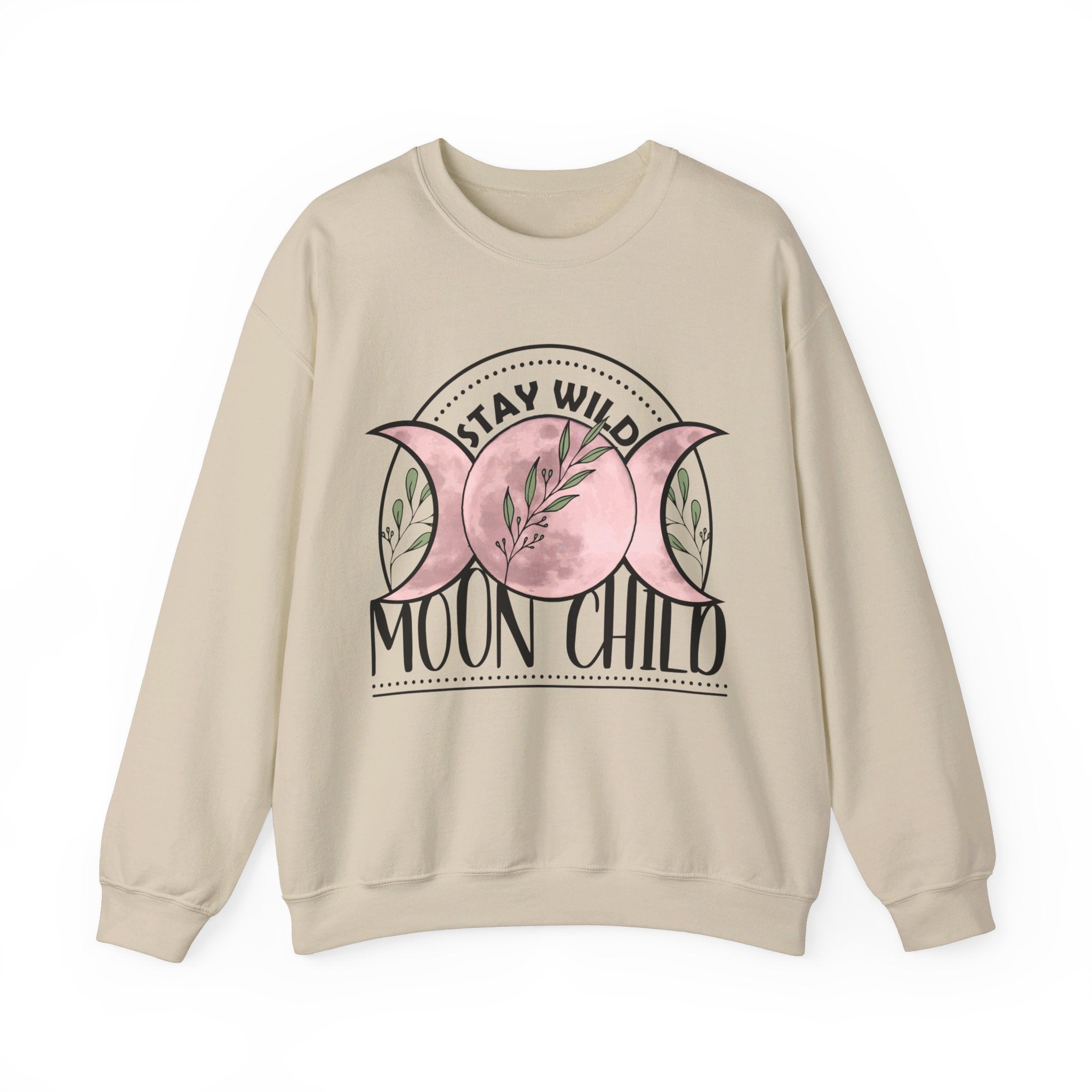 Stay Wild Moon Child Sweatshirt, Celestial Floral Moon Tee, Hippie Shirt, Mystical Boho Shirt, Moon Child Gifts Tee