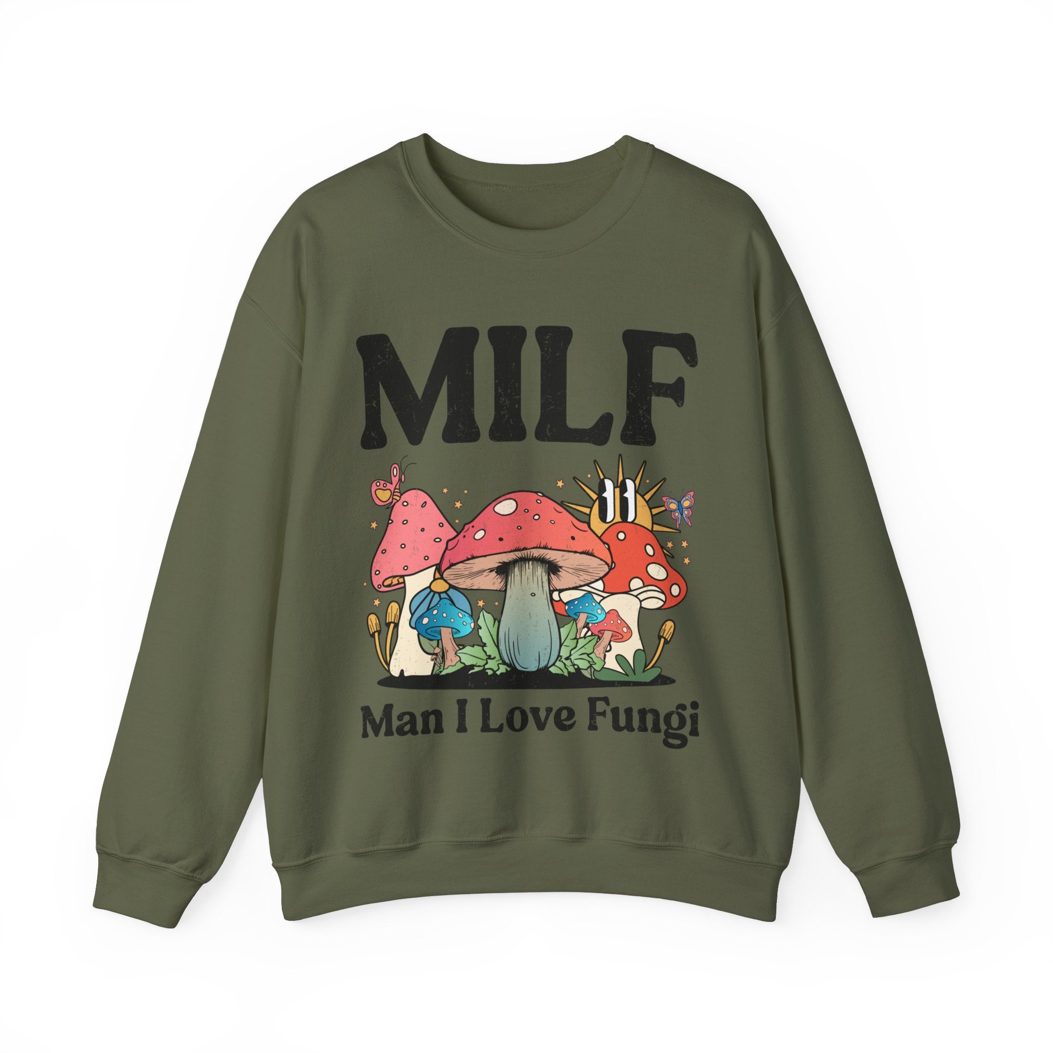 MILF Man I Love Fungi Sweatshirt, Retro Mushroom Shirt, Goblincore Sweatshirt, Cottagecore Sweater, Nature Lover Gift, Mycologist T-Shirt