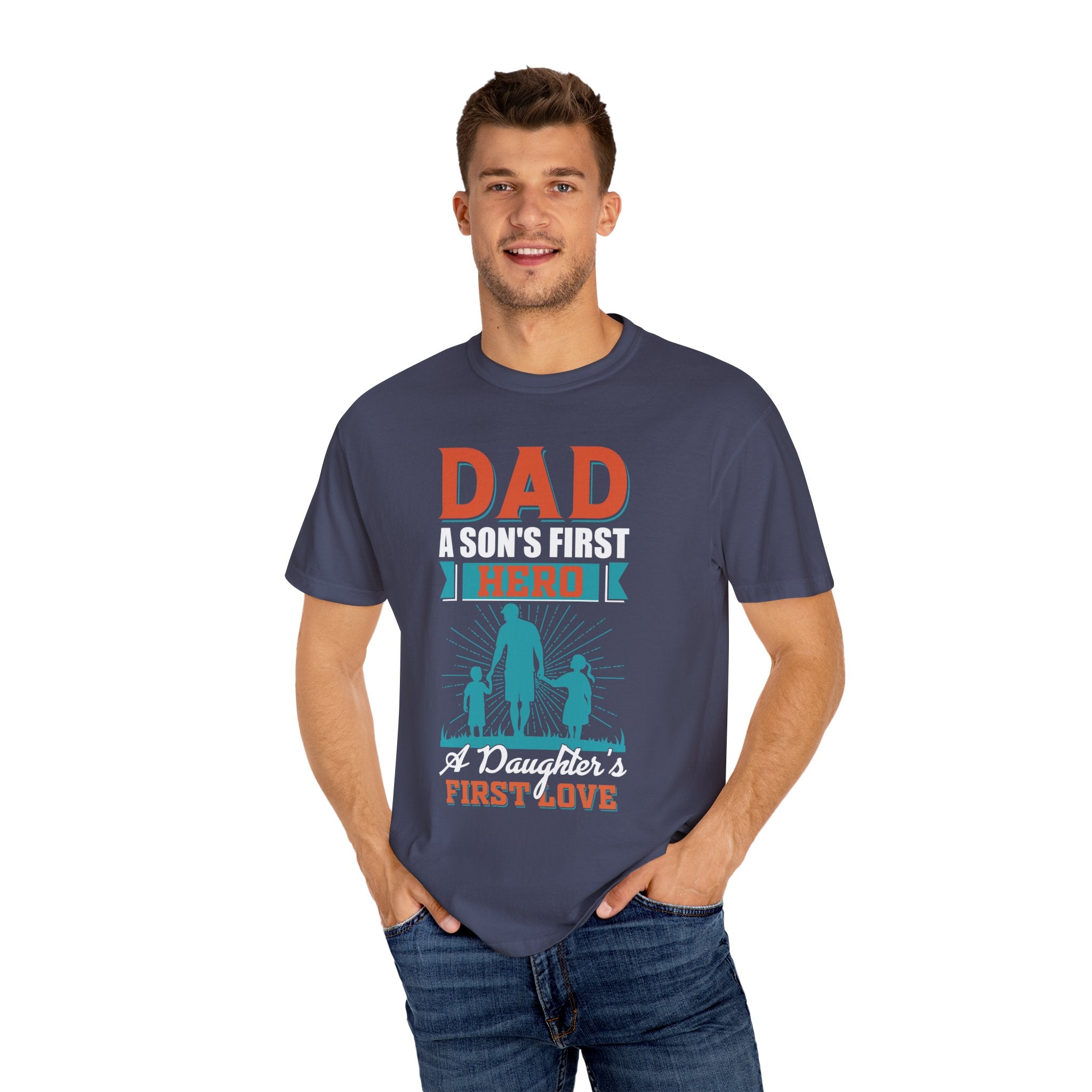 Dad Christmas Gift, shirt for dad, a son's first hero, a daughter's first love, gift for dad, dad t shirt, dad gift, dad of both shirt