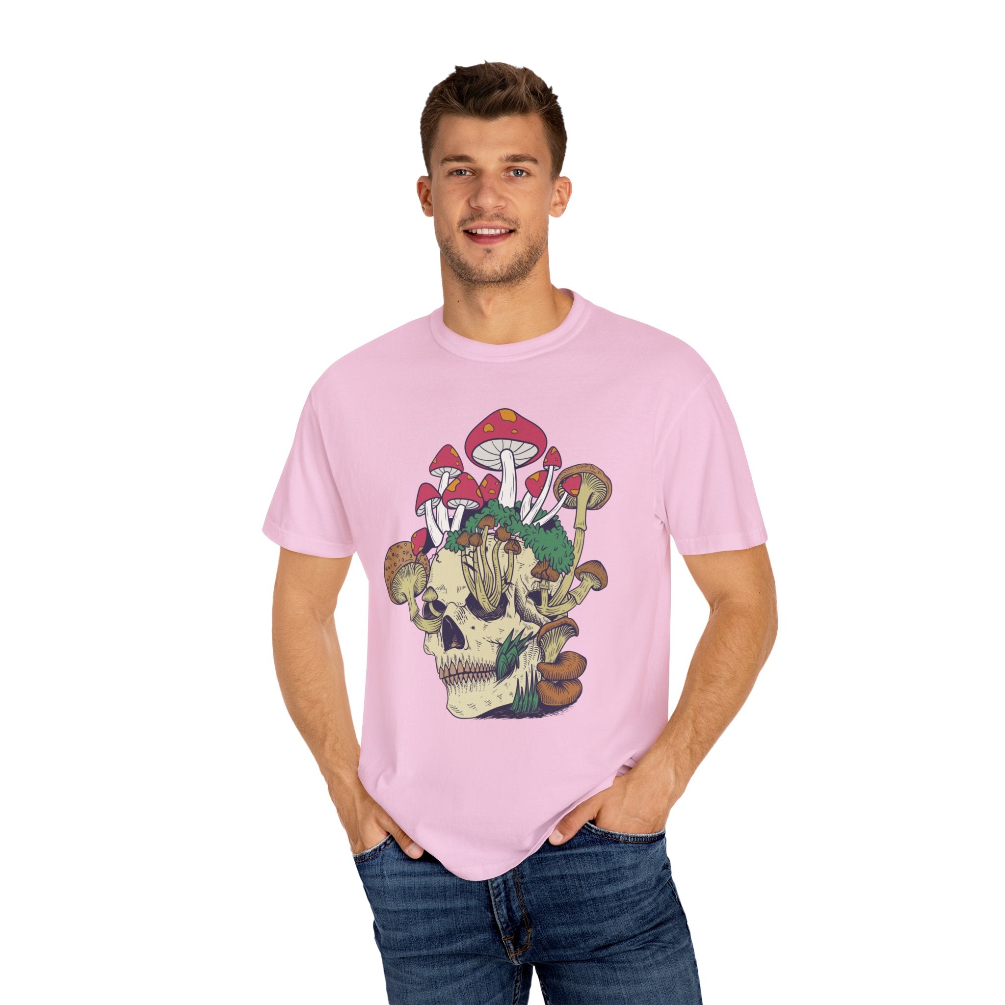 Mushroom Shirt, Skull Shirt, Skeleton Shirt, Mushroom Tshirt, Botanical Shirt, Cottagecore Shirt, Magic Mushroom, Skeleton Crewneck, Gardening Shirt