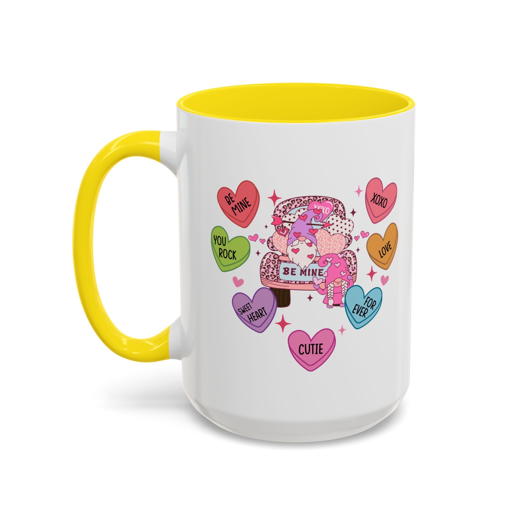 Candy Hearts Coffee Mug, Valentine's Conversation Hearts Mug, Valentines Day Coffee Mug, 15 oz 11 oz Mug, Pink Hearts Coffee Mug, Valentines Kitchen, Gift for Her