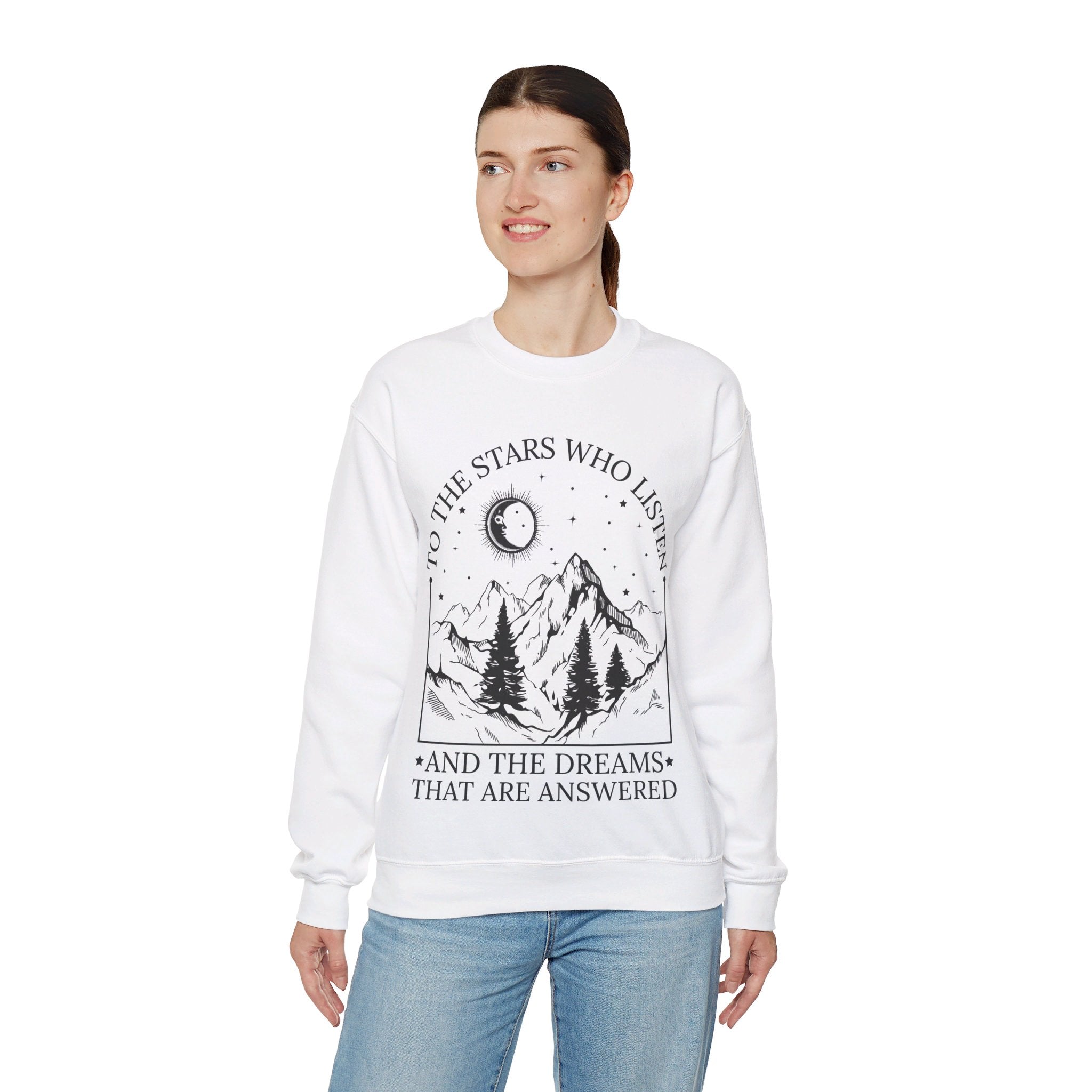 To The Stars Who Listen And The Dreams That Are Answered Sweatshirt, Velaris City Of Starlight Shirt, The Night Court Shirt, SJM Shirt, ACOTAR Shirt