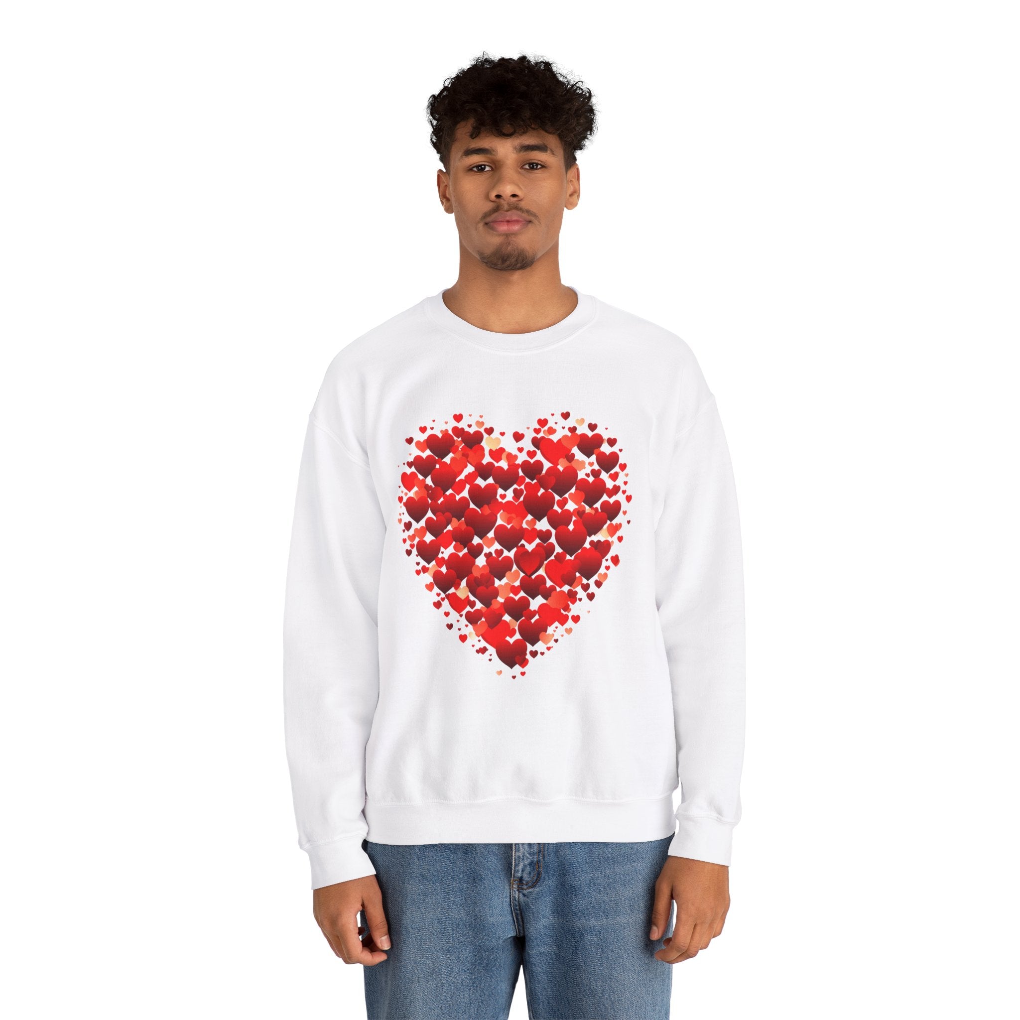 Valentines Day Cute Heart Sweatshirt, Valentines Shirt, Valentines Double Heart Sweatshirt, Red Heart Sweater, Valentines Love Shirt, Love Sweater