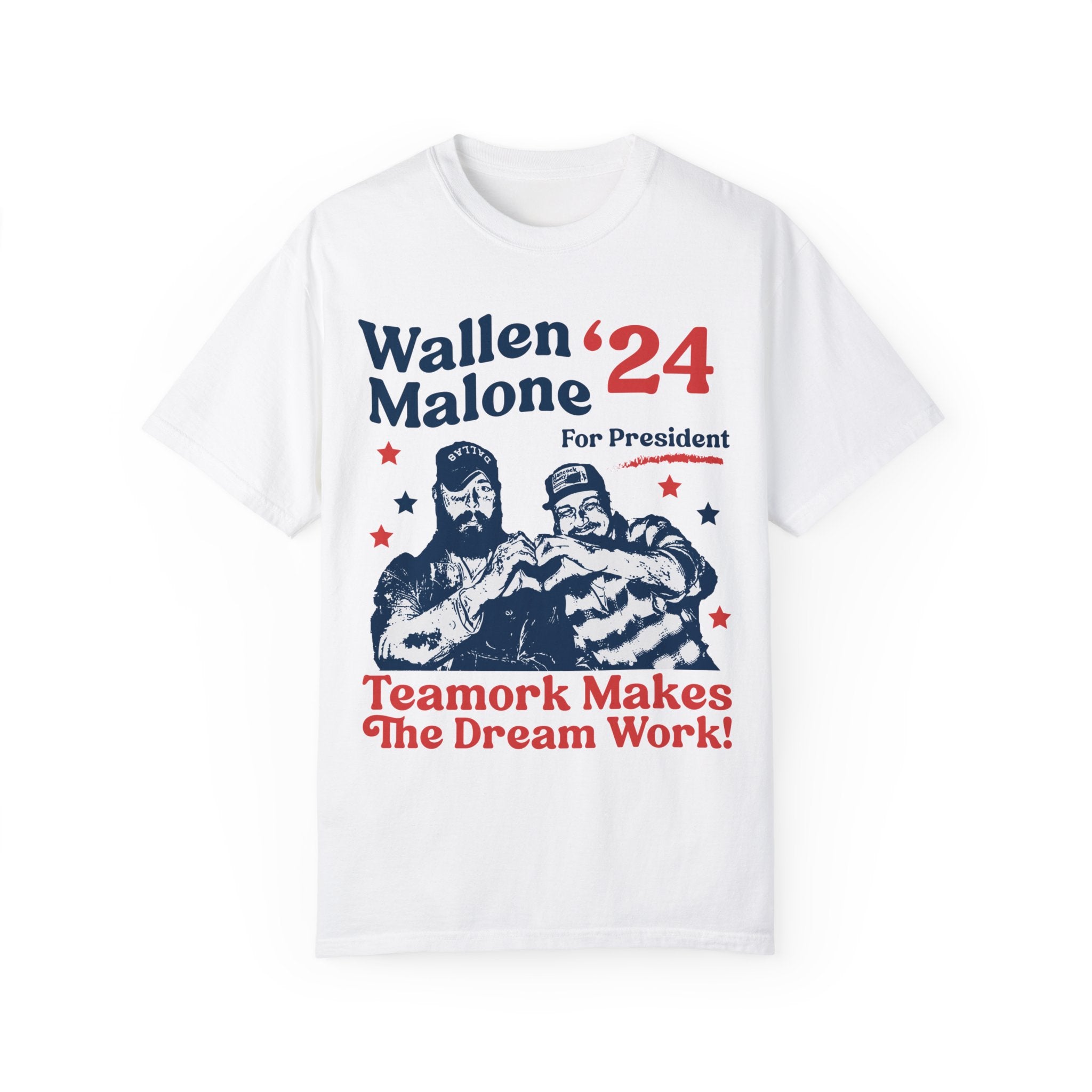 Wallen Malone 2024 For President, Funny '24 Election Graphic Tee, Vintage Inspired Humor Concert Music T-Shirt, Had Some Help