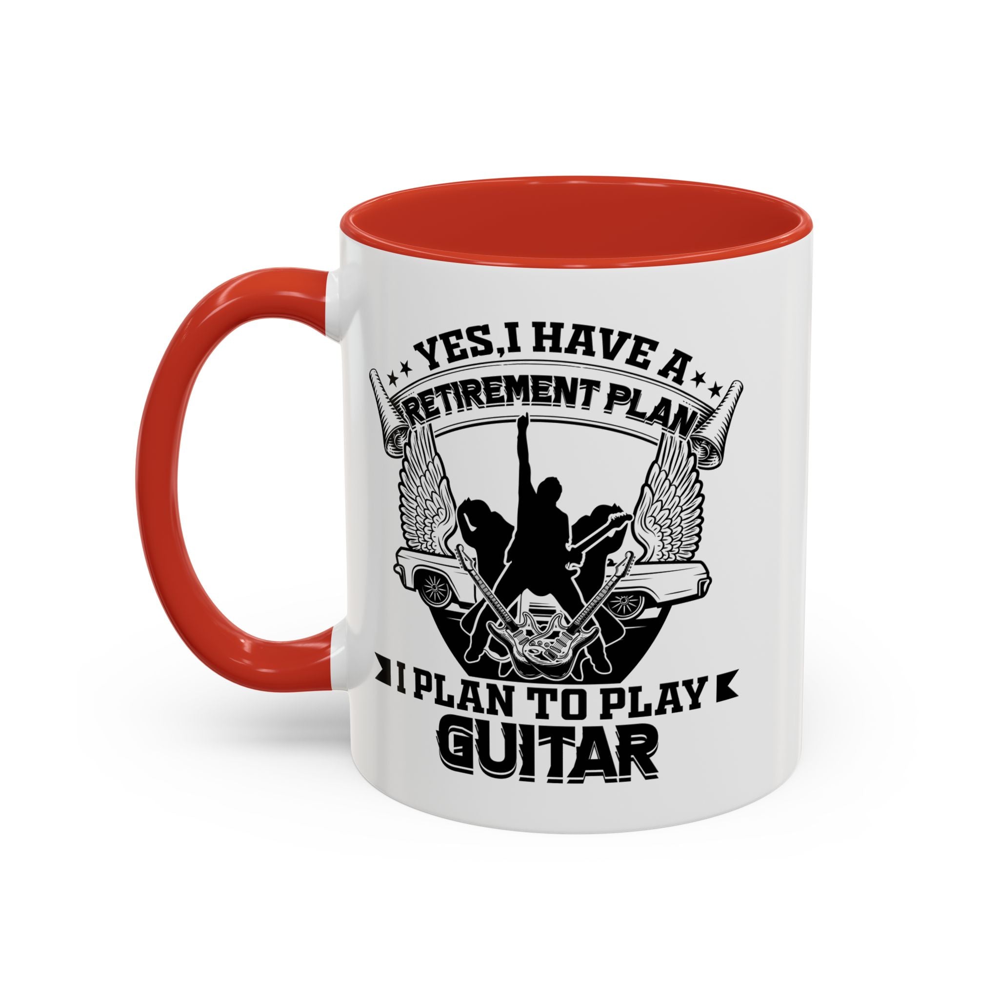 Yes I have a Retirement Plan I Plan to Play Guitar Coffee Mug, Funny Retirement Plan Mug for Guitar Lovers, Musician Gift, Guitar Player Mug