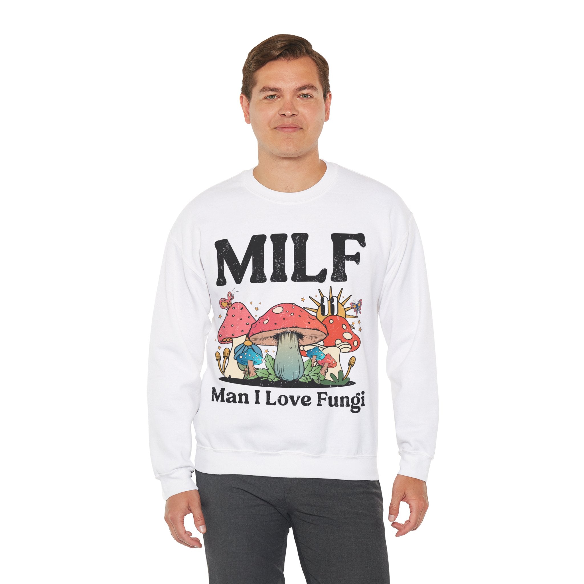 MILF Man I Love Fungi Sweatshirt, Retro Mushroom Shirt, Goblincore Sweatshirt, Cottagecore Sweater, Nature Lover Gift, Mycologist T-Shirt