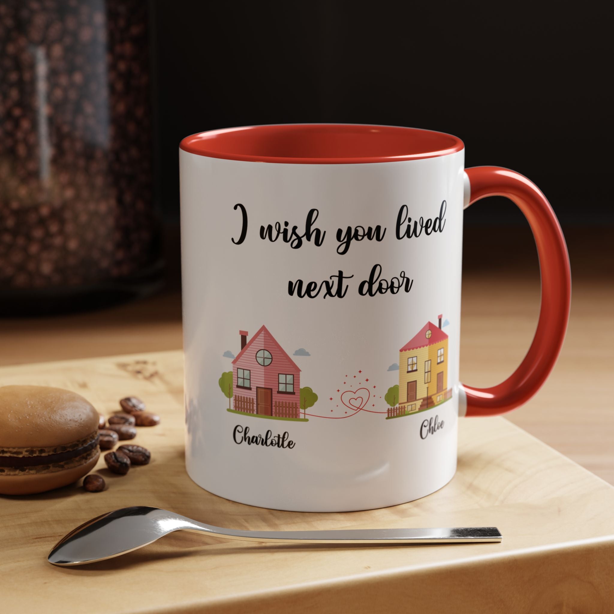 I Wish You Lived Next Door Mug, Bestie Coffee Mug, Long Distance Mug, Moving Away Mug, Best Friend Christmas, Bestie Birthday Gift, Bff Mug