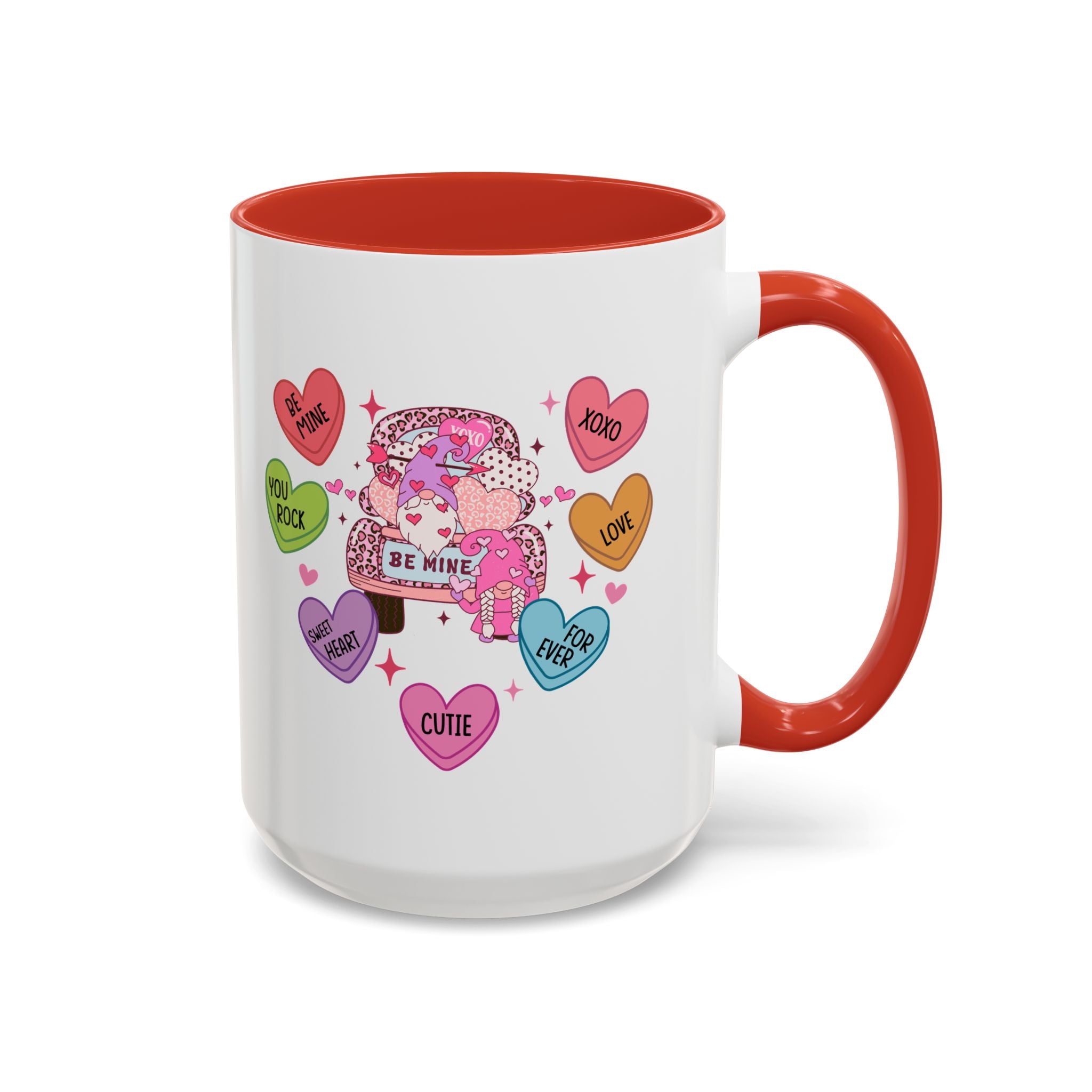 Candy Hearts Coffee Mug, Valentine's Conversation Hearts Mug, Valentines Day Coffee Mug, 15 oz 11 oz Mug, Pink Hearts Coffee Mug, Valentines Kitchen, Gift for Her