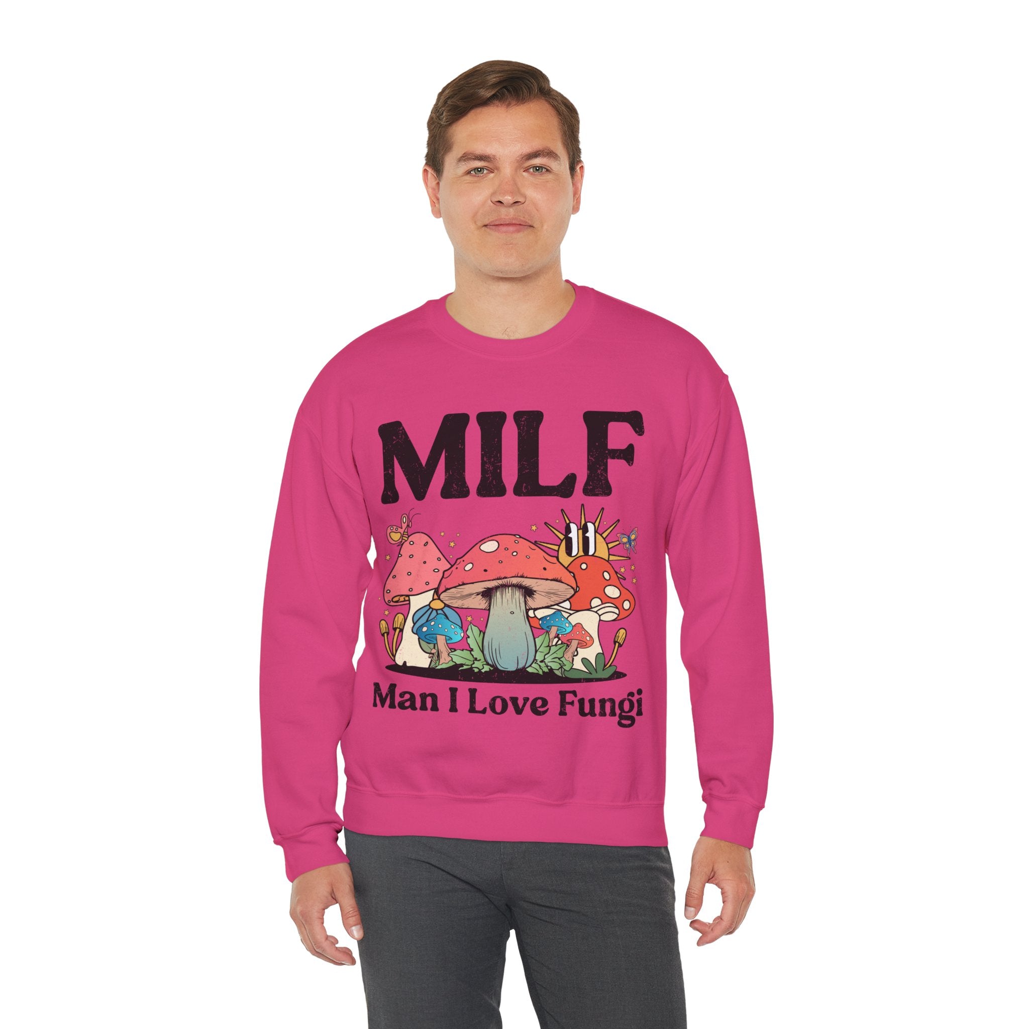 MILF Man I Love Fungi Sweatshirt, Retro Mushroom Shirt, Goblincore Sweatshirt, Cottagecore Sweater, Nature Lover Gift, Mycologist T-Shirt