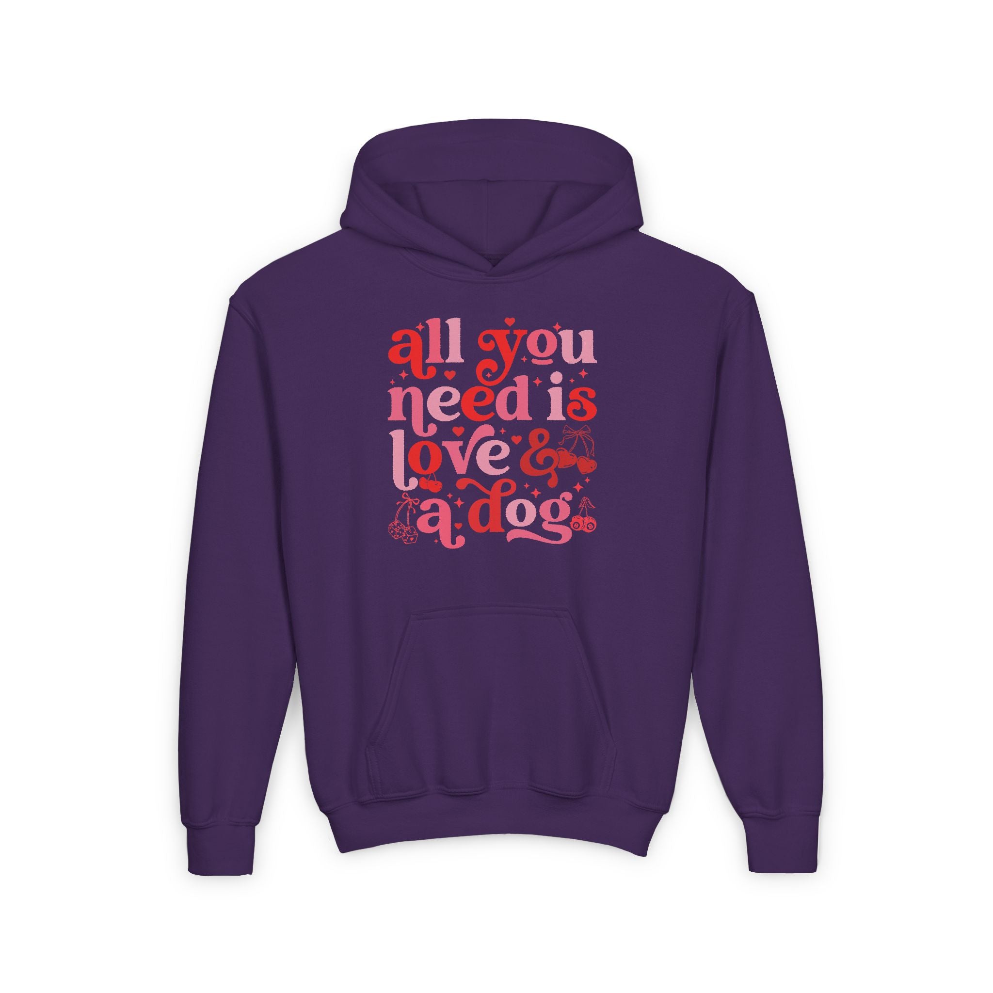 All You Need is Love and a Dog - Child Hoodie, Girl's Valentine Hoodie, Cupid Crew, Love My Mama, Girl's Graphic Tee, Little Babe