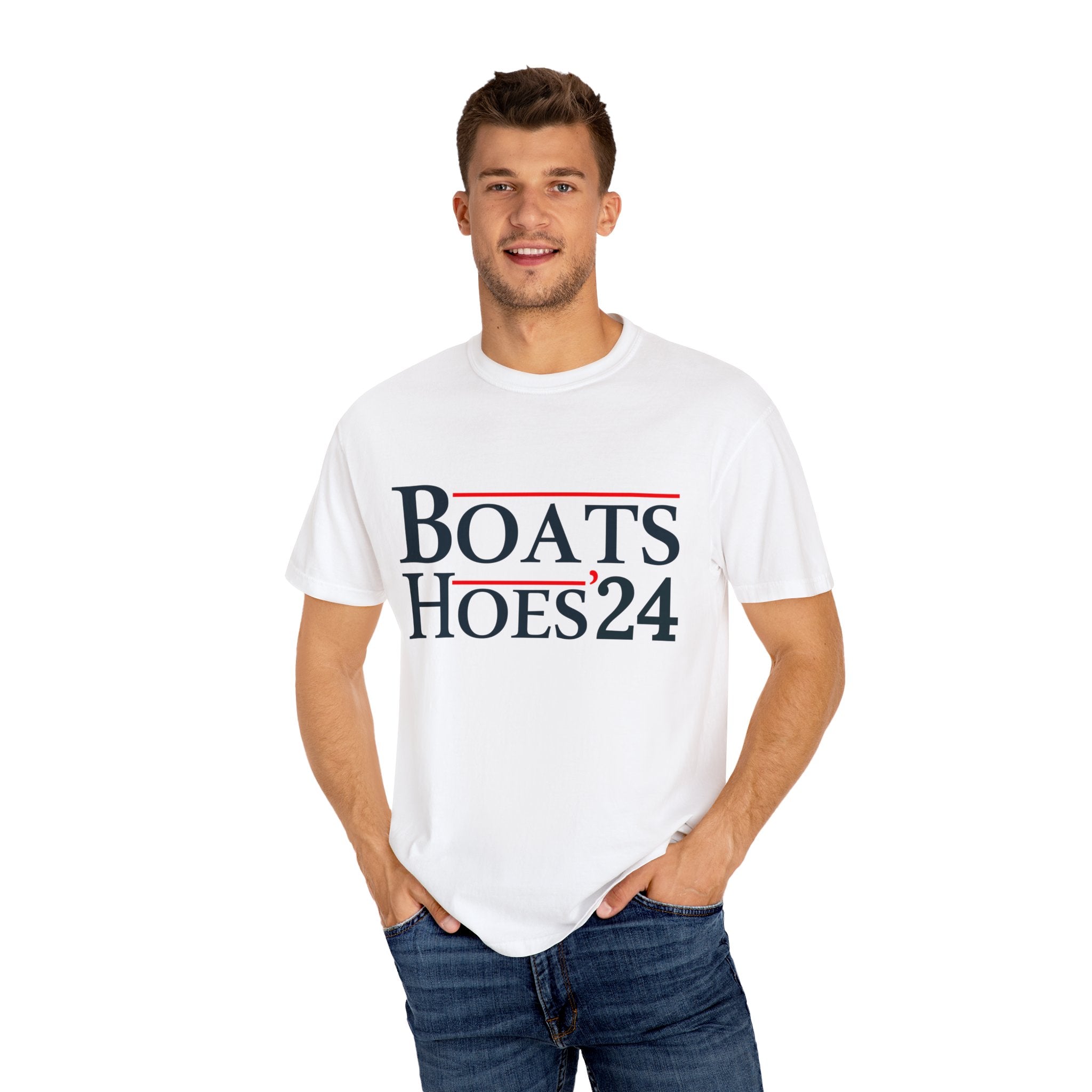 UNIDAZE Boats and Hoes 2024 T-Shirt, Funny Election Shirt, Trendy Election Day 24 Tee, Patriotic Shirt, Election Lover Gift Tee, Fun Stepbrother Tee Printify 4th of july gift boating shirt boats and hoes boats and hoes 2024 catalina wine mixer Cotton Crew neck cute birthday gift DTG fourth of july shirt fourth of july tee funny boating shirt Men's Clothing Oversized patriotic shirt patriotic sweatshirt step brothers shirt T-shirts TikTok Unisex Women's Clothing