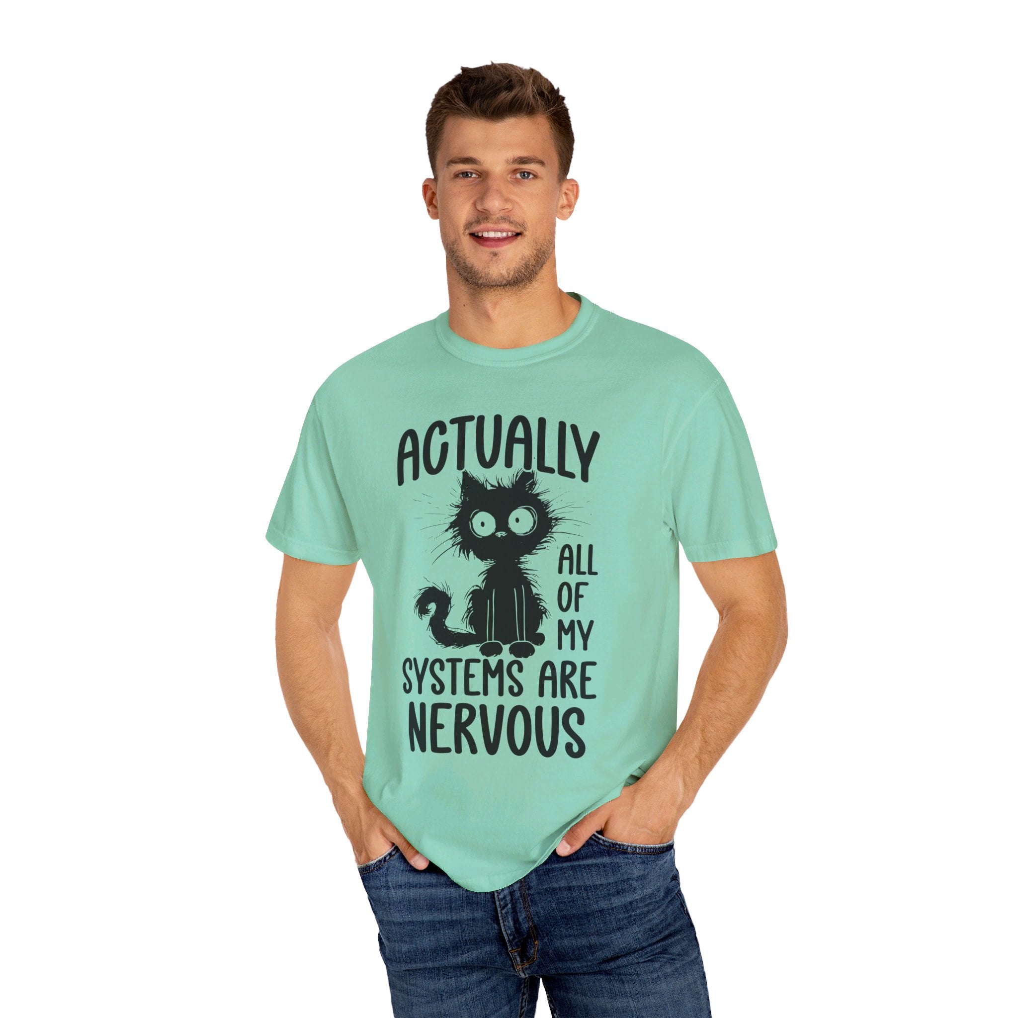 Actually All of My Systems Are Nervous Shirt, Raccoon Shirt, Mental Health Shirt, Anxiety Tshirt, Funny Tshirt, Vintage Retro Graphic Shirt