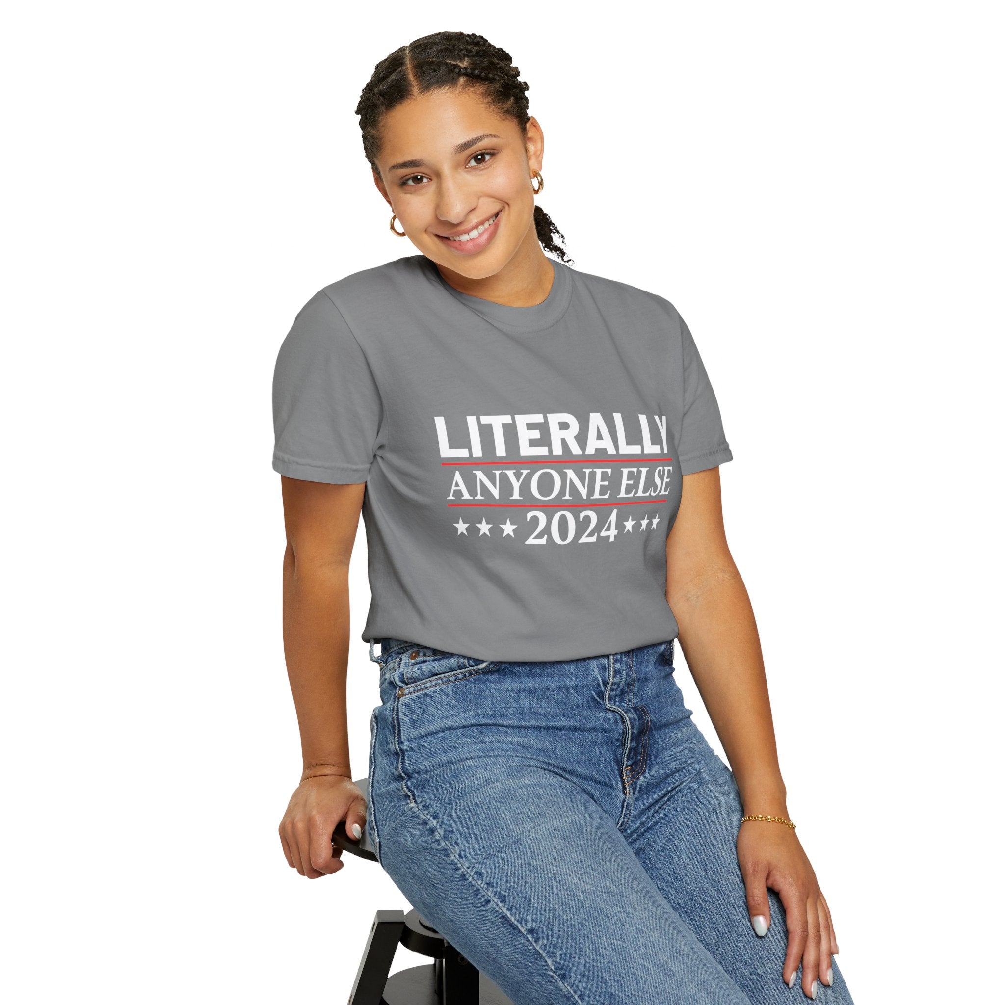 UNIDAZE Literally Anyone Else2024-Funny Political Shirt, Election 2024 Shirt, Funny Political Gifts, Republican Shirt, Anti Democrat Shirt, Patriot Shirt Printify 4th of July shirt 4th of July Shirts American Flag Shirt Anti Democrat Shirt Conservative Shirt Cotton Crew neck DTG election 2024 shirt Freedom Shirt Funny Election Men's Clothing Oversized Patriotic Shirt Political Shirts President Election Republican Shirt T-shirts TikTok Unisex vote 2024 shirt Women's Clothing