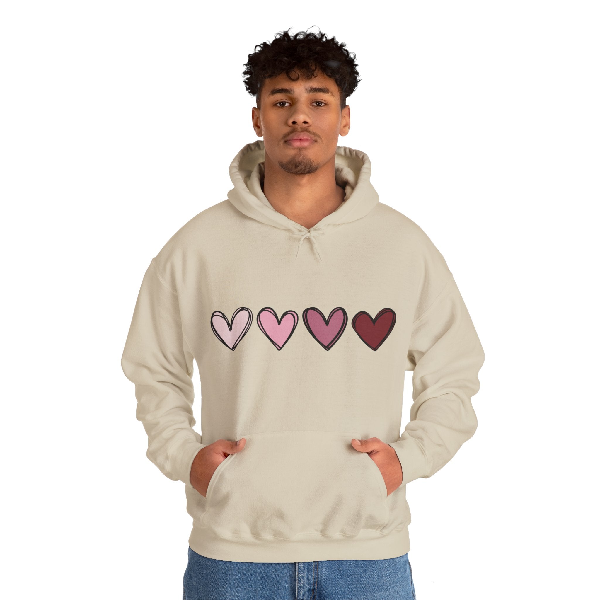 Valentine Double Heart Hoodie, Cute Valentine Hoodie, Valentine Sweatshirts, Vintage Valentine Hooded Sweatshirt, Valentine Pullover