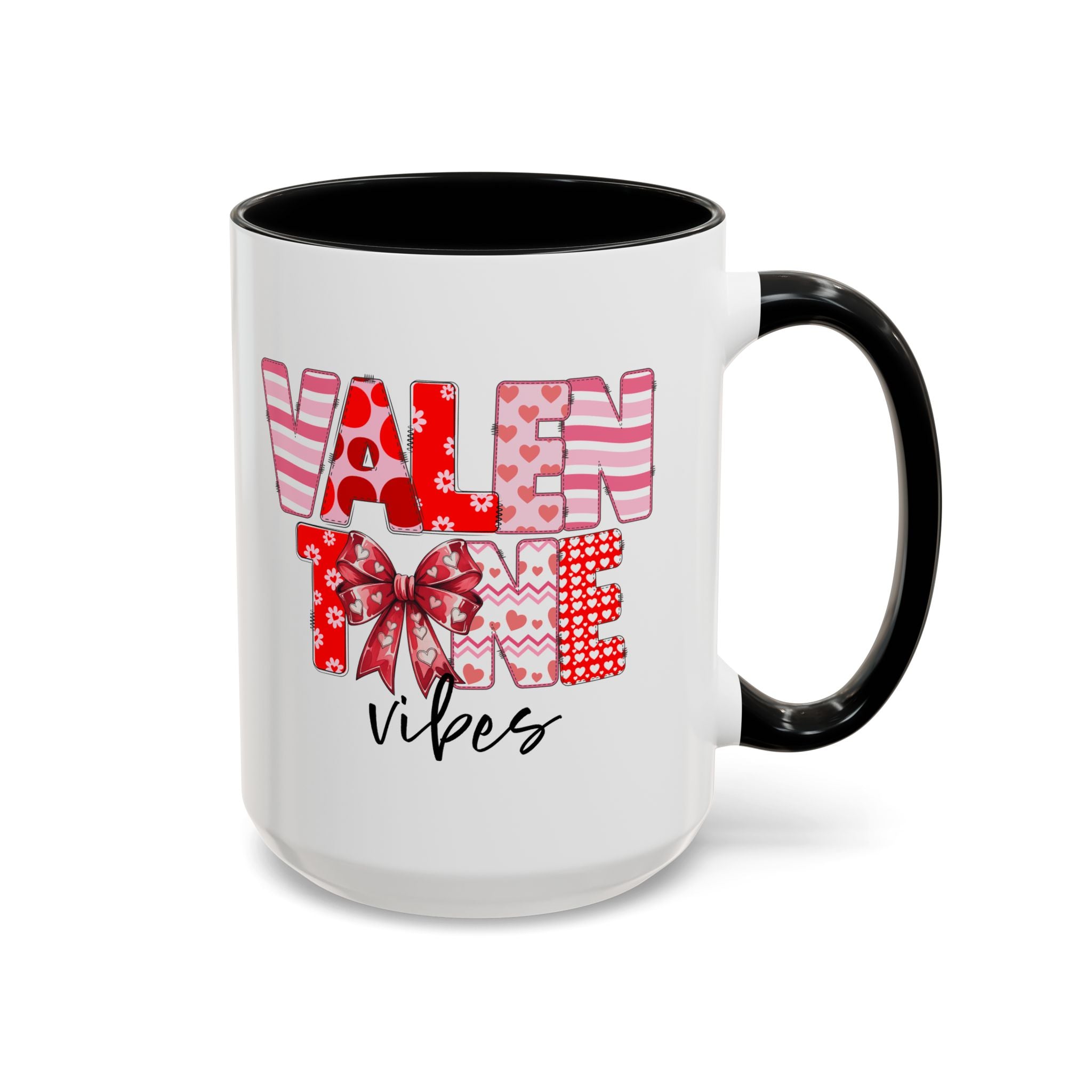 Valentine Vibes Coffee Mug, Coquette Valentine Vibes Mug, Brushstroke Valentine Coffee Cup, Gift For Her