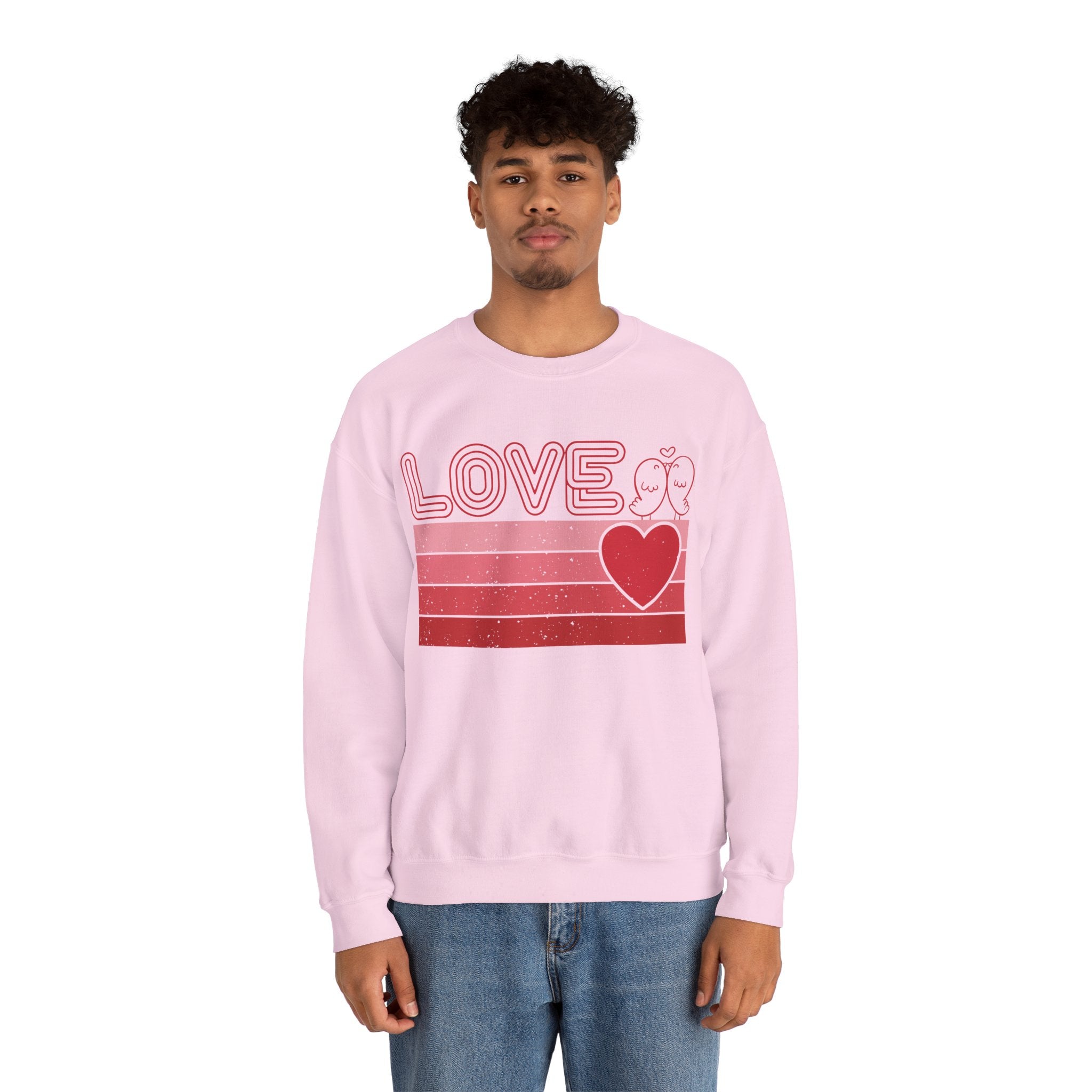 Retro Love Valentines Day Sweatshirt, Valentines Day Shirts For Woman, Heart Shirt, Cute Valentine Shirt, Valentines Day Gift, Valentines Gift