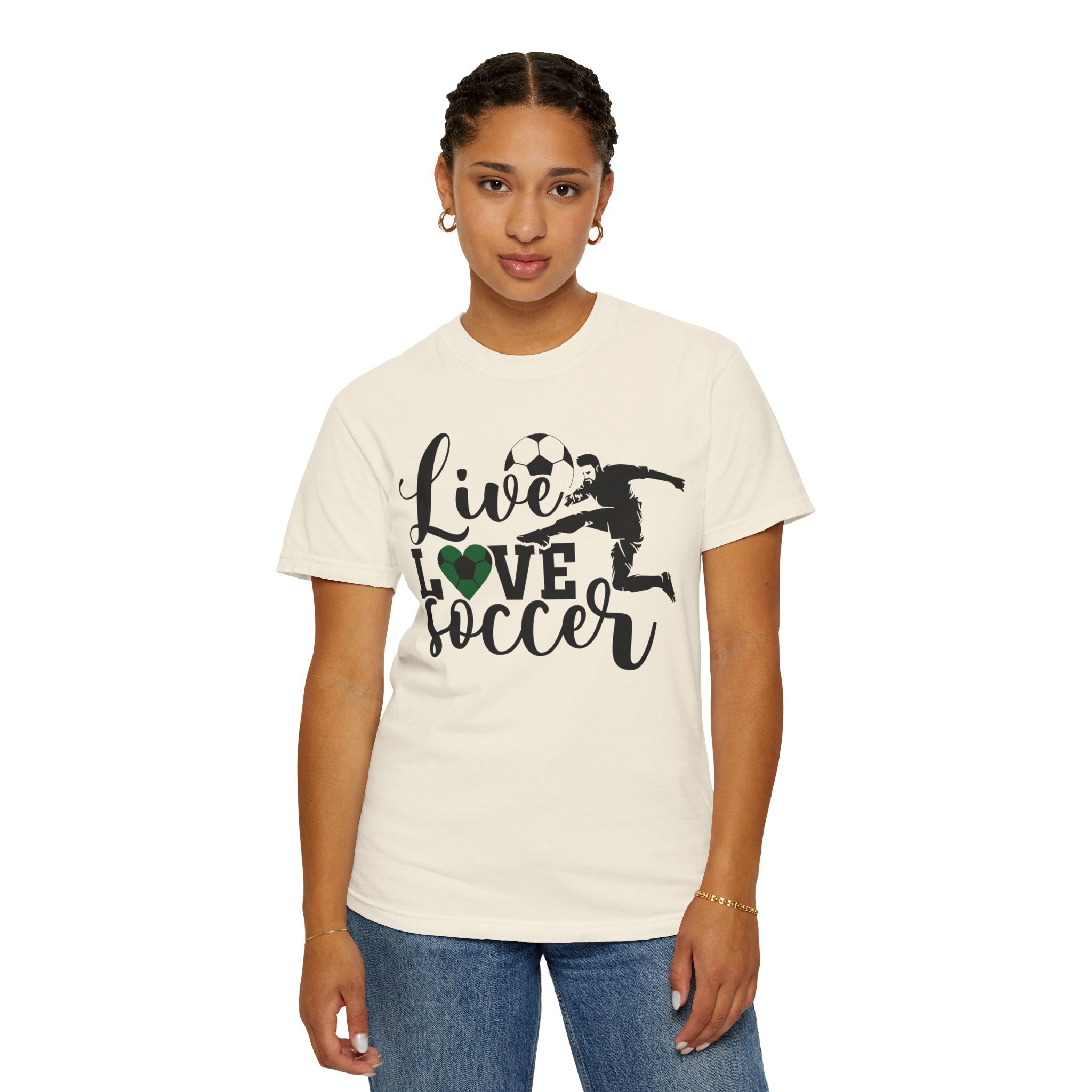 Live Love Soccer T-Shirt With Soccer Ball For Soccer Players