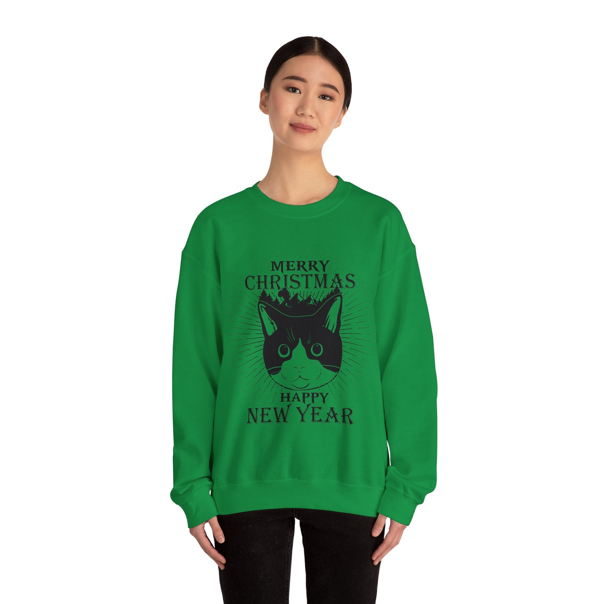 Meowy Christmas Sweatshirt, Cat Christmas Shirt, Cat Lover Christmas, Cute Christmas Shirt, Kitten Christmas, Animal Lover, Cat Mom Christmas