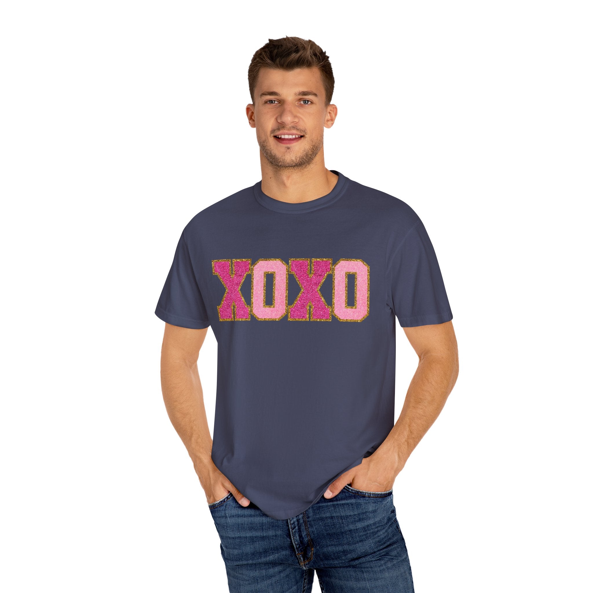 XOXO Valentine's Day Shirt, Faux Chenille Hugs and Kisses TShirt, Girlfriend Valentine Gift, Valentines Day Gift for Her, Love Wins Shirt