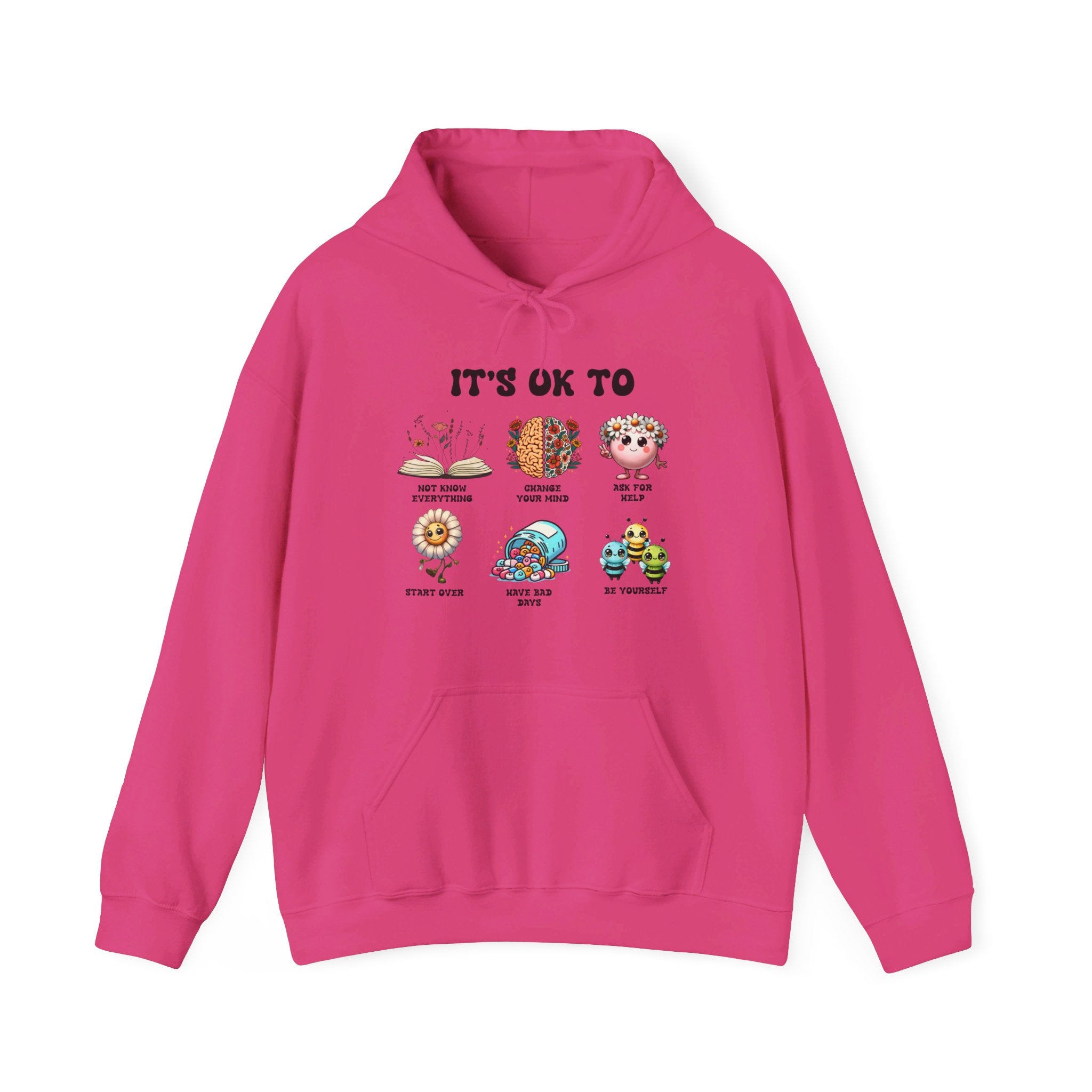 Mental Health its ok to be yourself, Teacher Hoodie, School Counselor, Positive affirmations, Therapist SPED Teacher SLP saying Hoodie