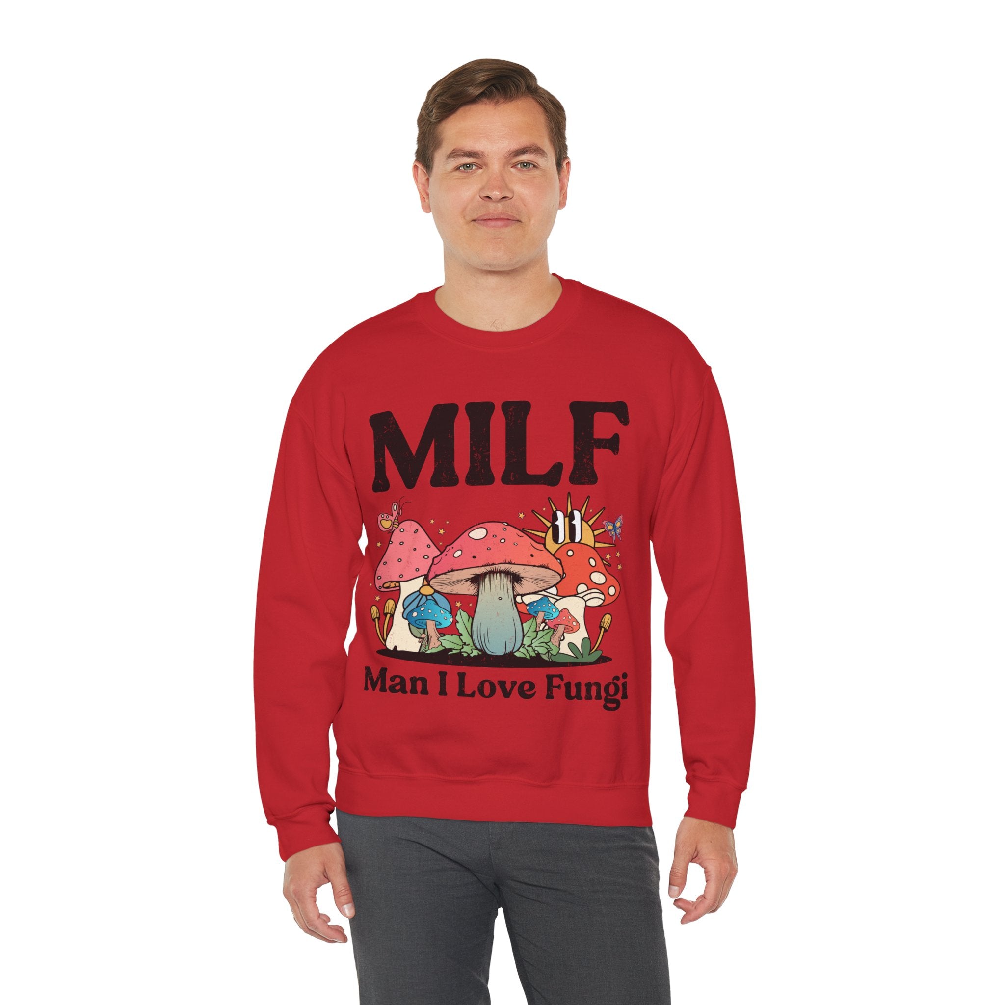 MILF Man I Love Fungi Sweatshirt, Retro Mushroom Shirt, Goblincore Sweatshirt, Cottagecore Sweater, Nature Lover Gift, Mycologist T-Shirt