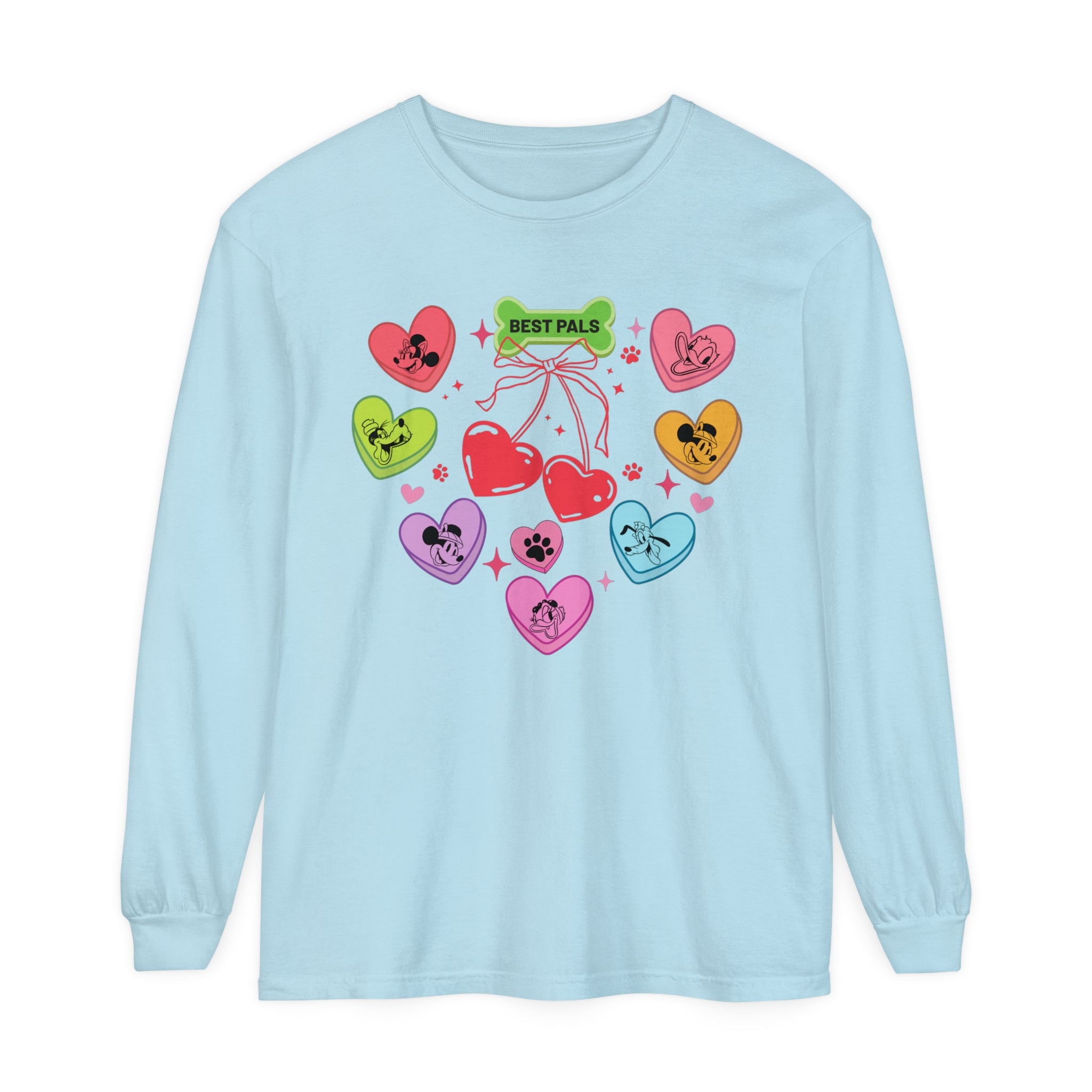 Mickey And Friends Valentine Long Sleeve, Disney Hearts Long Sleeve Tee, Love Sweat, Disney Valentines Shirt, Valentines Day Gift, Couple Shirt