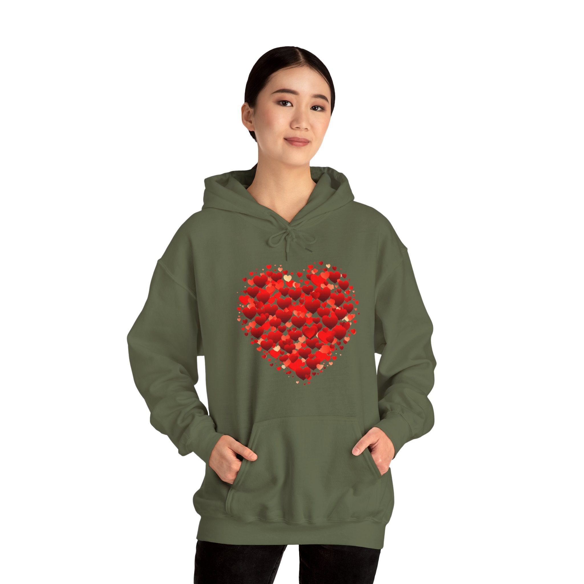 Valentines Day Red Double Heart Hoodie, Valentines Shirt, Valentines Double Heart Hoodie, Red Heart Shirt, Valentines Love Shirt, Love Sweater