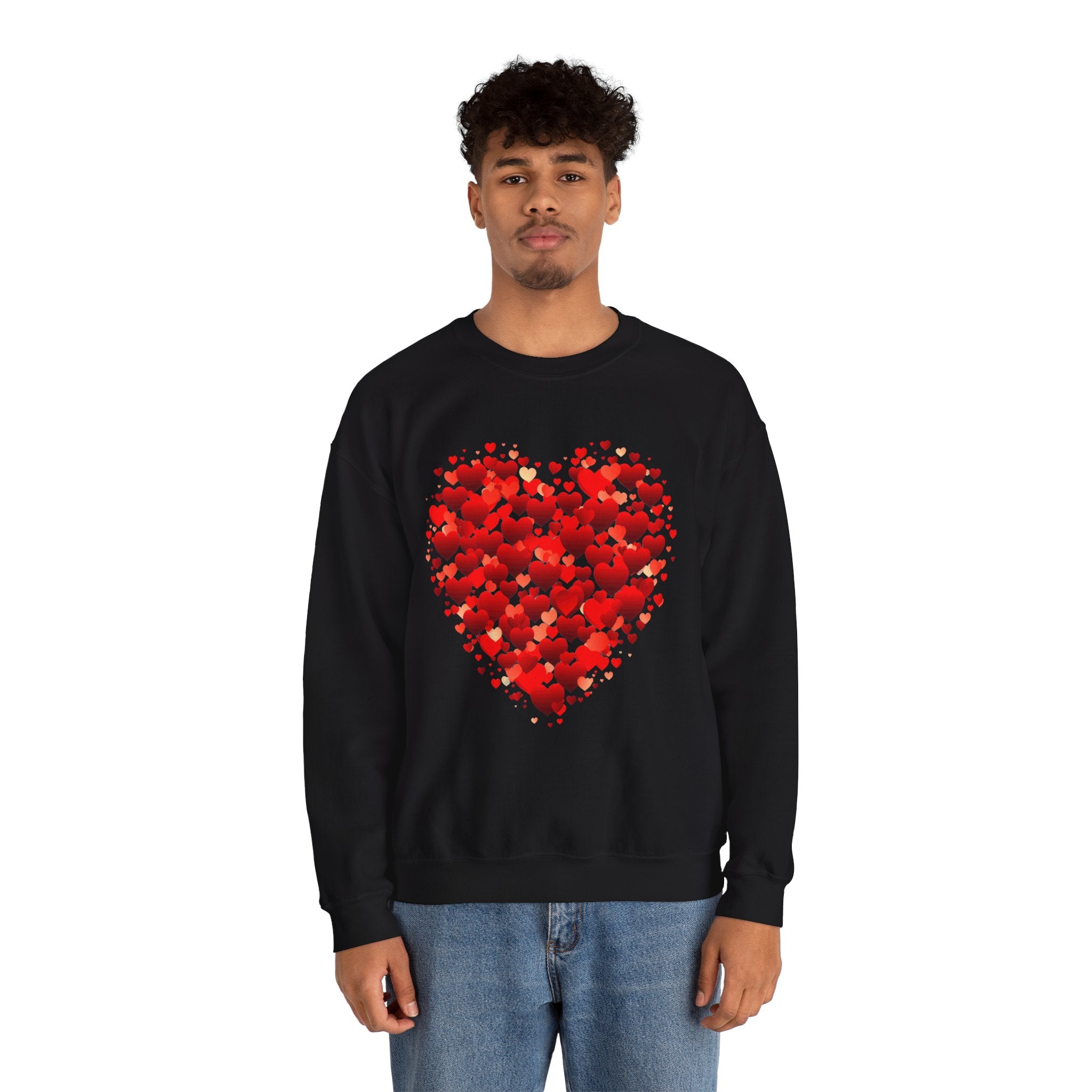 Valentines Day Cute Heart Sweatshirt, Valentines Shirt, Valentines Double Heart Sweatshirt, Red Heart Sweater, Valentines Love Shirt, Love Sweater