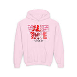 Valentine Vibes Kids Hoodie, Coquette Valentine Vibes Toddler Hoodie, Valentine's Day Kids Sweatshirt, Gift For Her Him