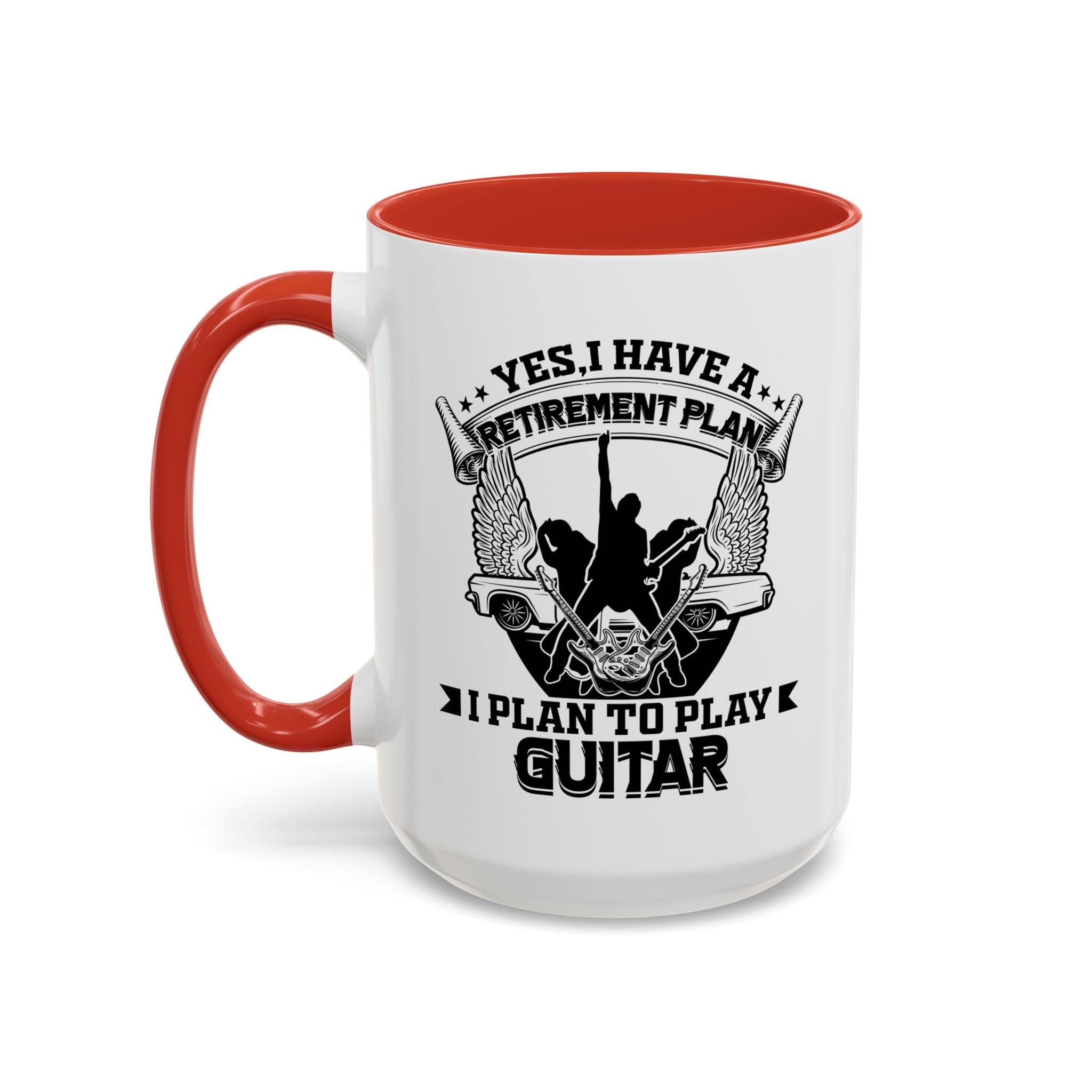Yes I have a Retirement Plan I Plan to Play Guitar Coffee Mug, Funny Retirement Plan Mug for Guitar Lovers, Musician Gift, Guitar Player Mug