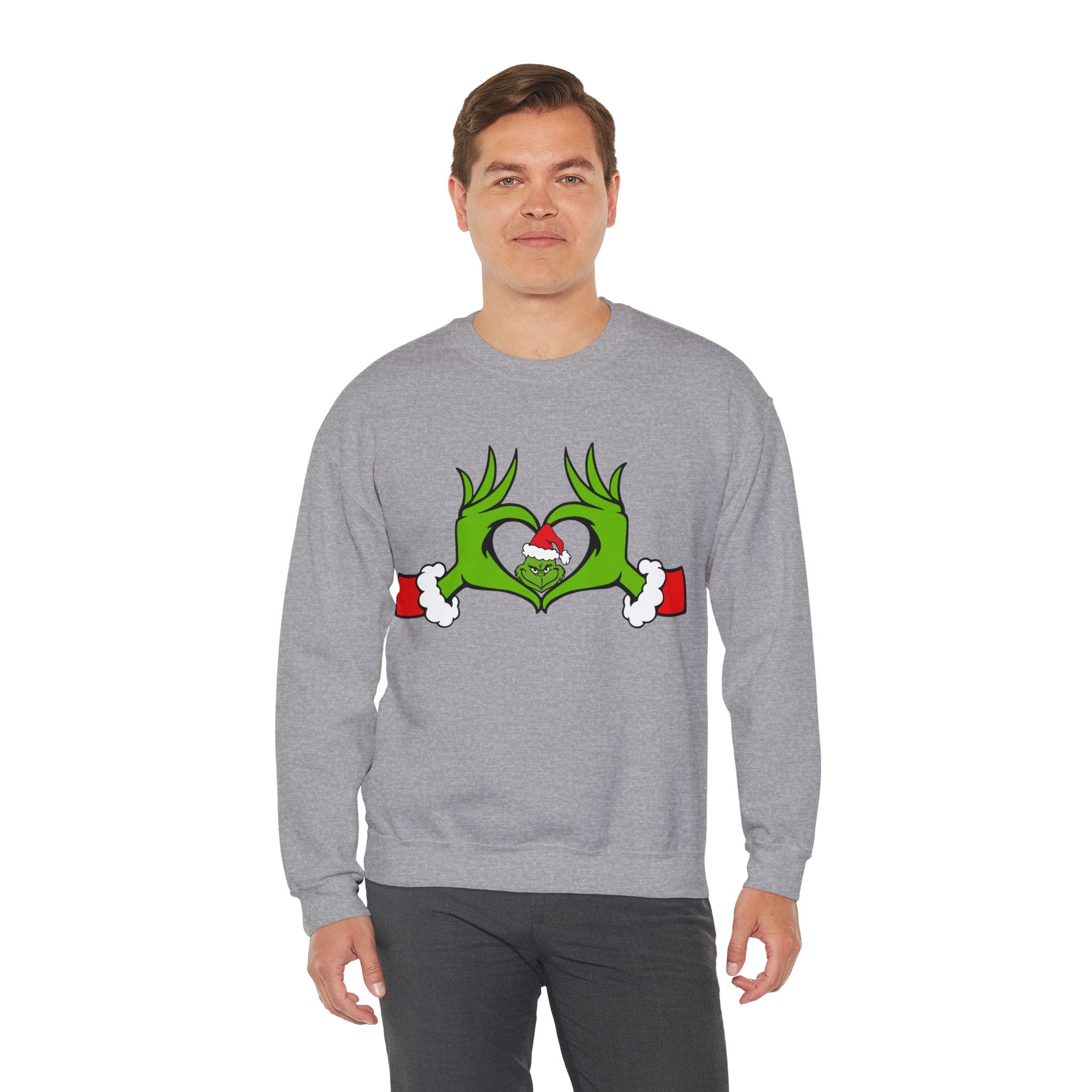 Christmas Heart Hands Graphic Sweatshirt, Christmas Sweatshirt, Xmas Clothing, Holiday Shirts, Christmas Gifts