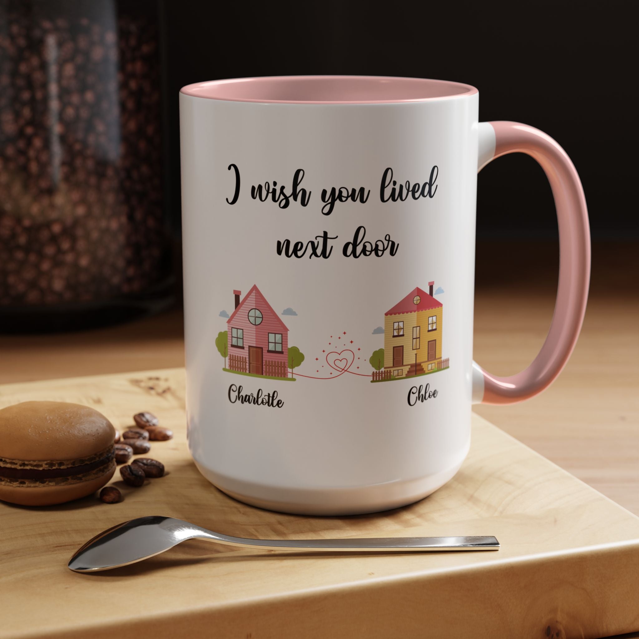 I Wish You Lived Next Door Mug, Bestie Coffee Mug, Long Distance Mug, Moving Away Mug, Best Friend Christmas, Bestie Birthday Gift, Bff Mug