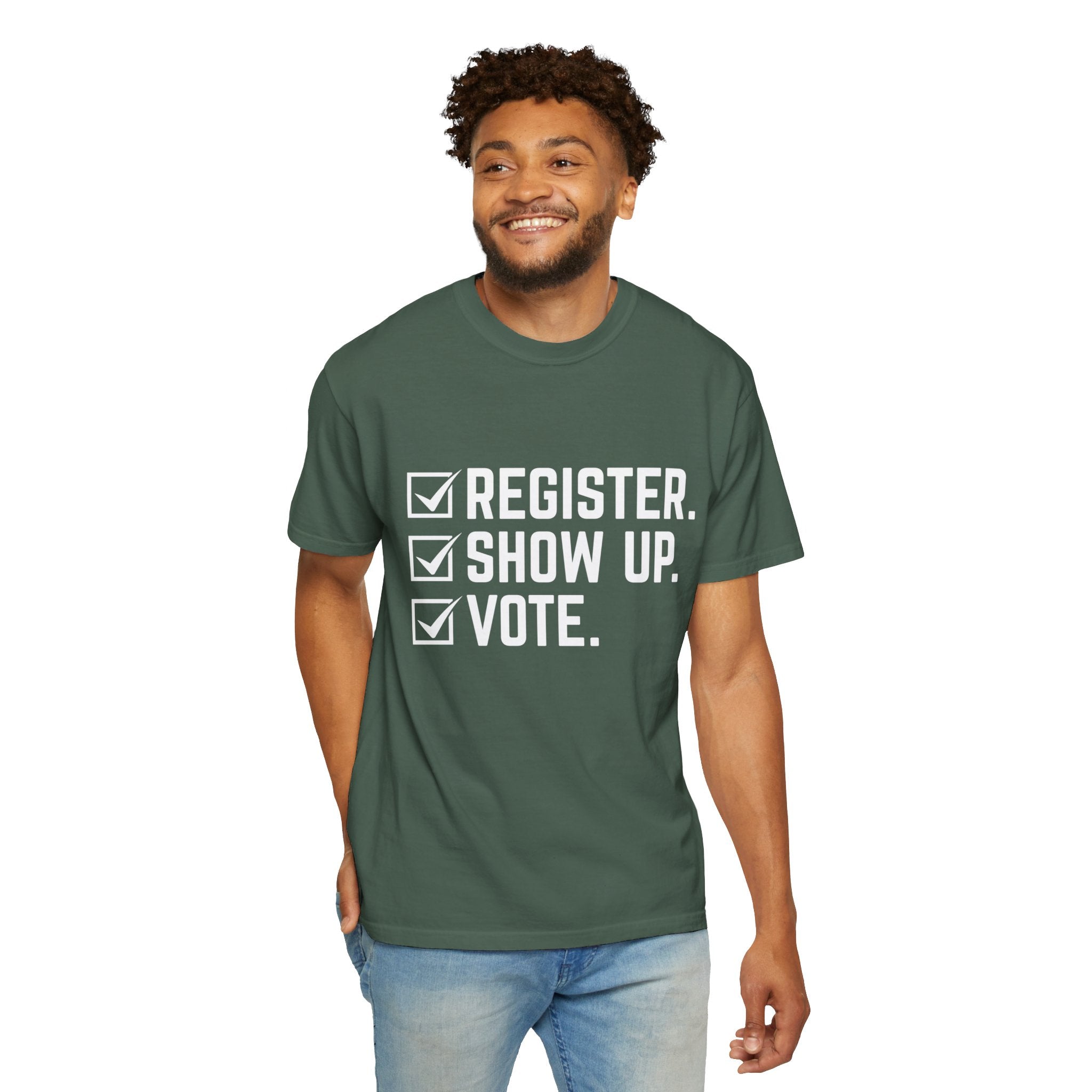 Register Show Up Vote Shirt, Election Day T-shirt, 2024 Election Shirt, Right to Vote Shirt, Political Tee, Voting Shirt, Republican Gift