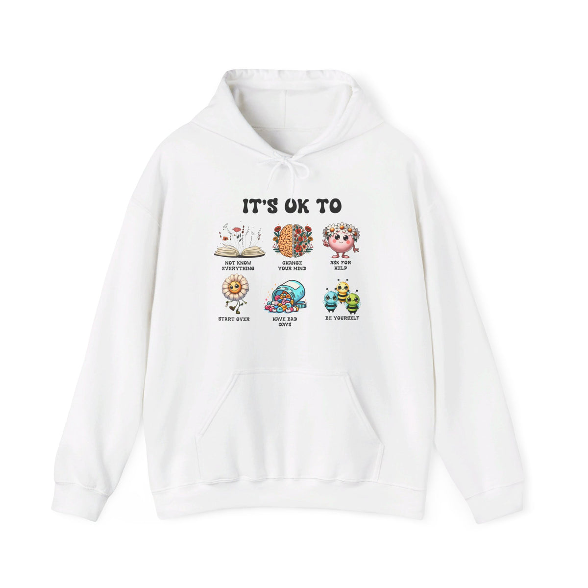 Mental Health its ok to be yourself, Teacher Hoodie, School Counselor, Positive affirmations, Therapist SPED Teacher SLP saying Hoodie