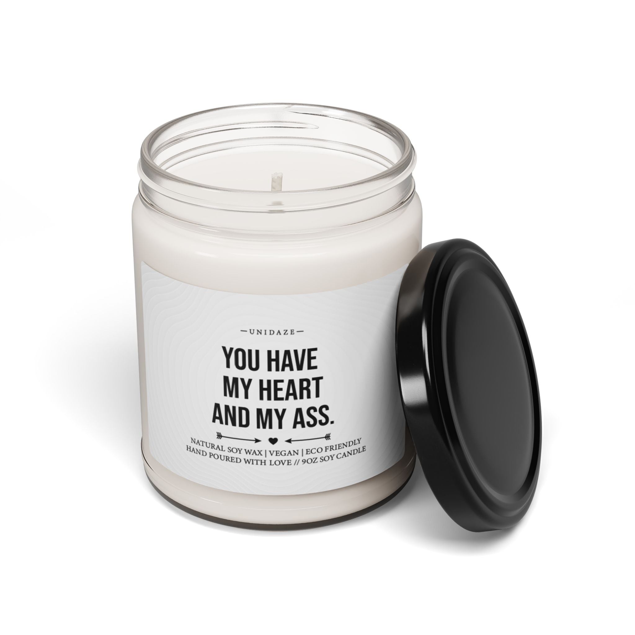 You Have My Heart and My Ass Scented Candle, Couples, Boyfriend Gift, Present for Husband, Boy Friend, Valentines