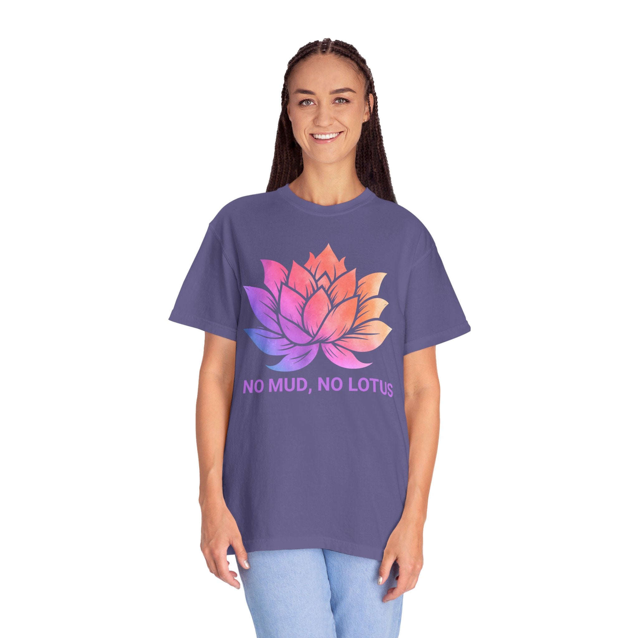 Lotus Flower T-Shirt, Zen Meditation Gift, No Mud No Lotus, Yoga Clothes for Women, Meditation Shirt, Spiritual Tshirt, Yoga Shirt, Namaste Yall